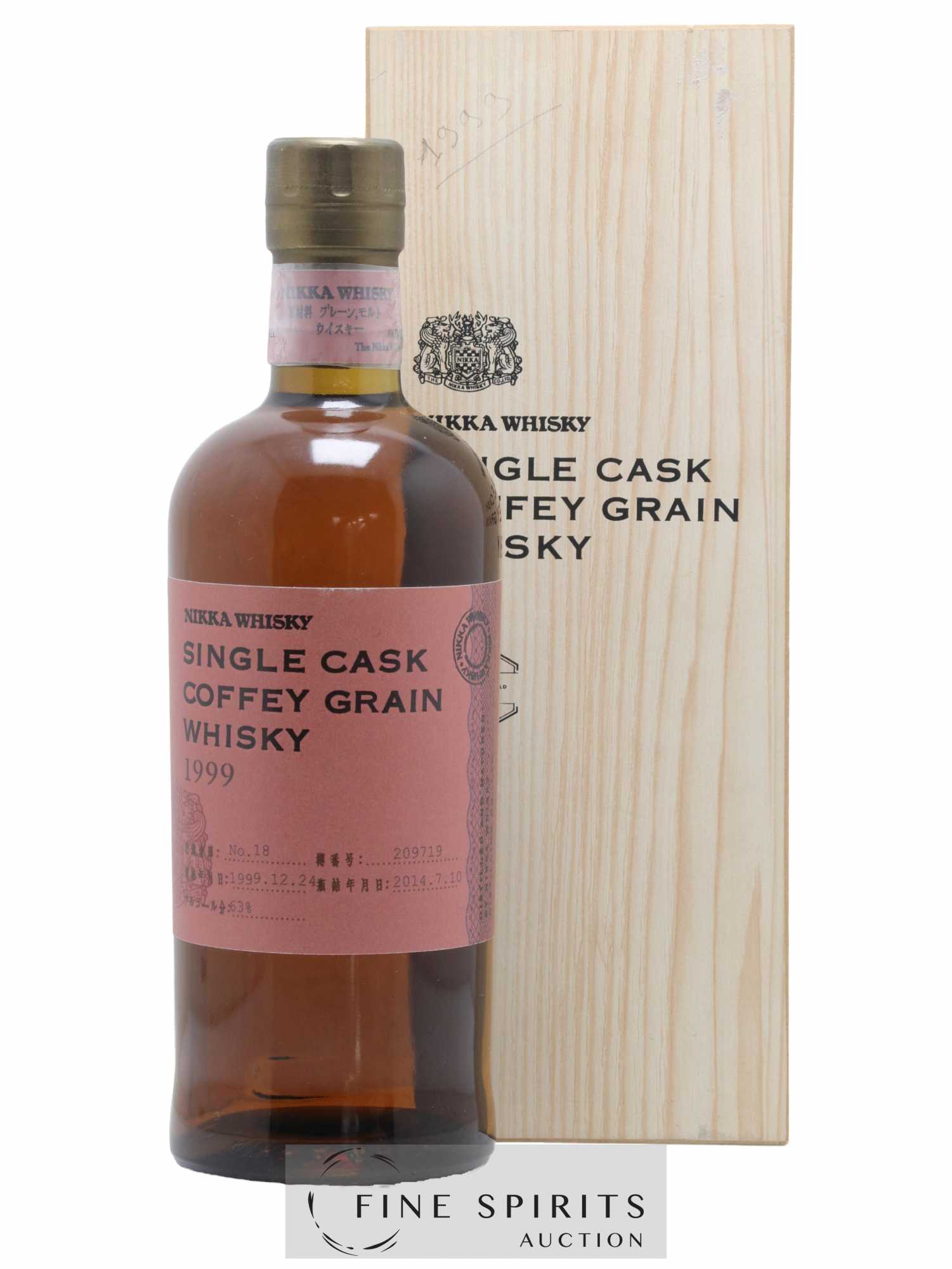 Nikka 1999 Of. Coffey Grain Cask n°209719 - bottled 2014 Nikka Single Cask