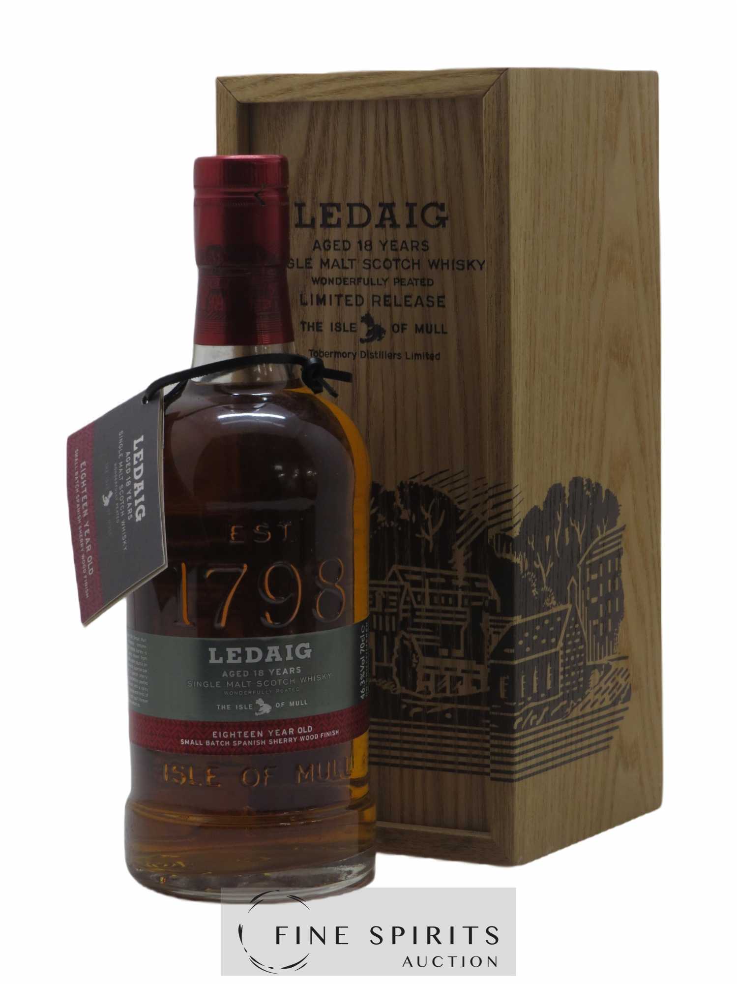 Ledaig 18 years Of. Small Batch Spanish Sherry Wood Finish Limited Release