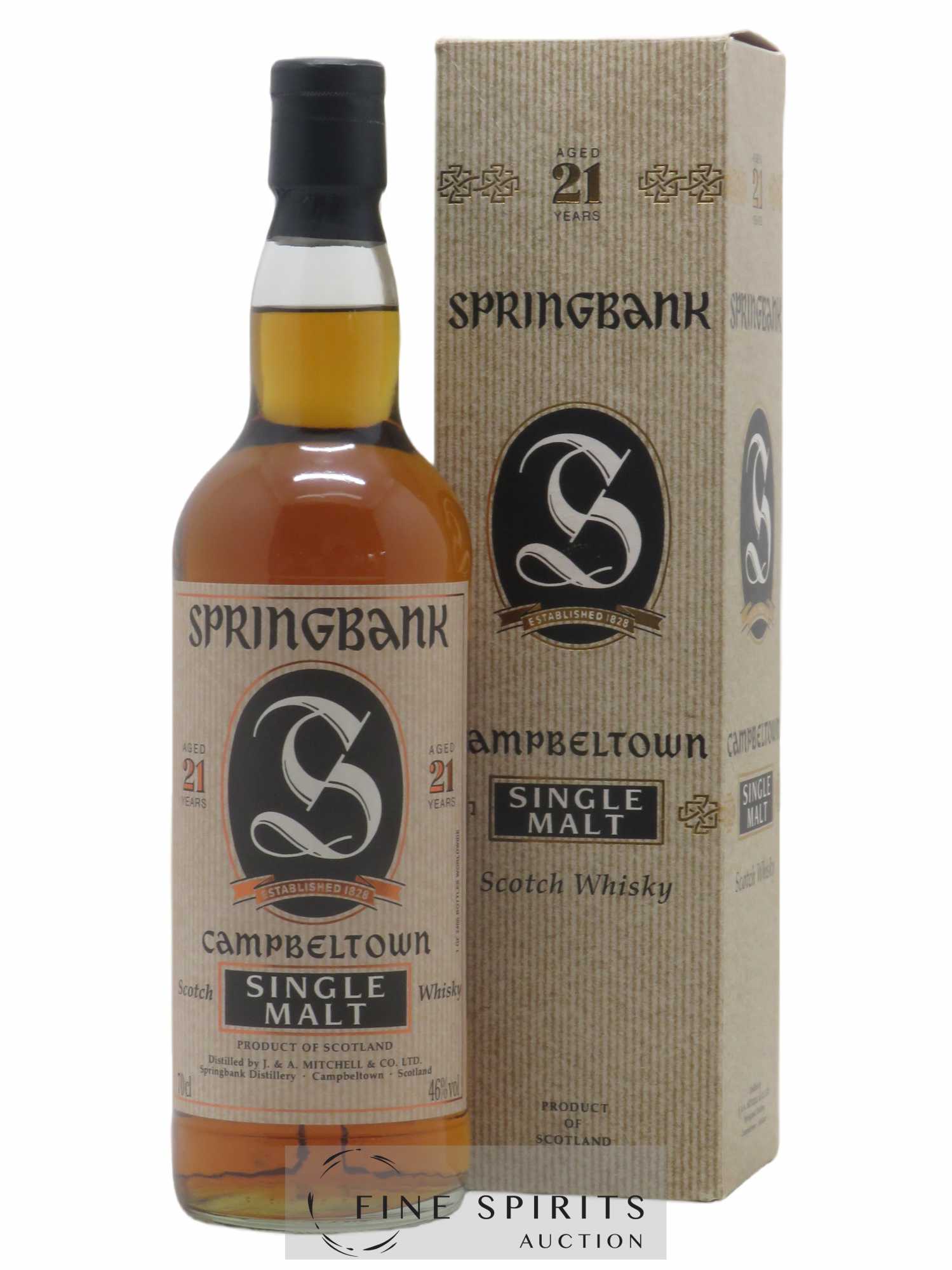 Springbank 21 years Of. Parchment Label