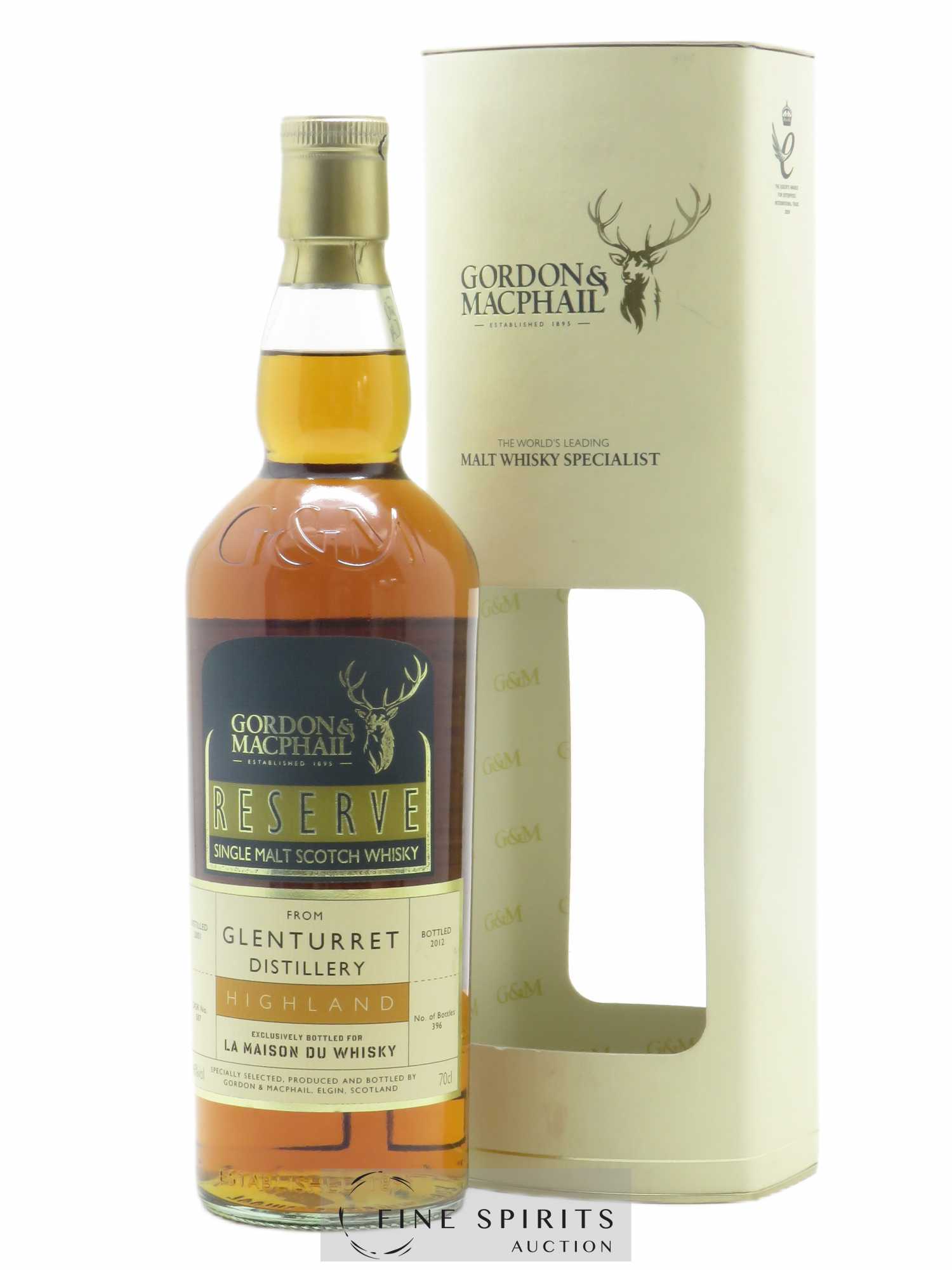 Glenturret 2001 Gordon & MacPhail Reserve Cask n°587 - One of 396 - bottled 2012 LMDW