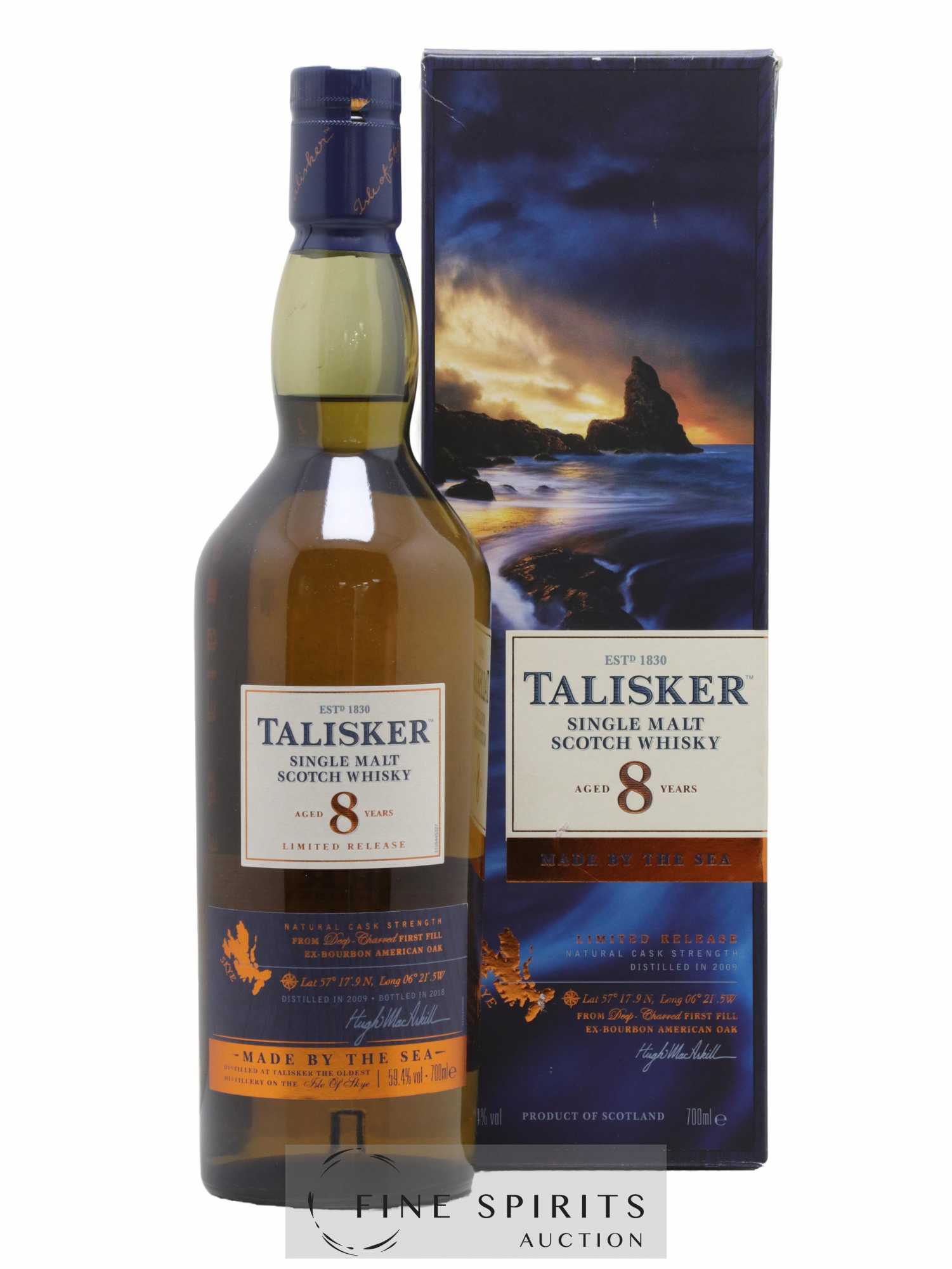 Talisker 8 years 2009 Of. Natural Cask Strength bottled 2018 Limited Release