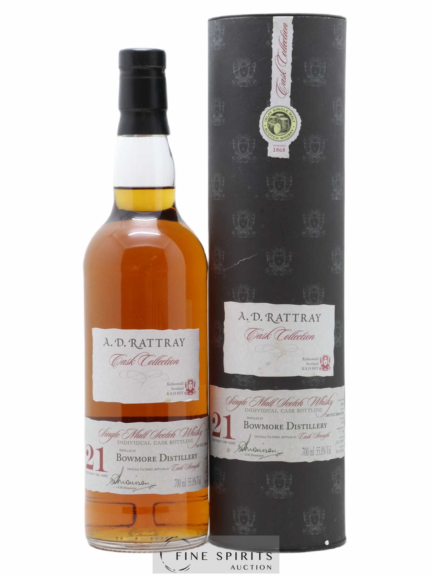 Bowmore 21 years 1991 A.D. Rattray Sherry Butt Cask n°2063 - One of 547 - bottled 2012 Cask Collection