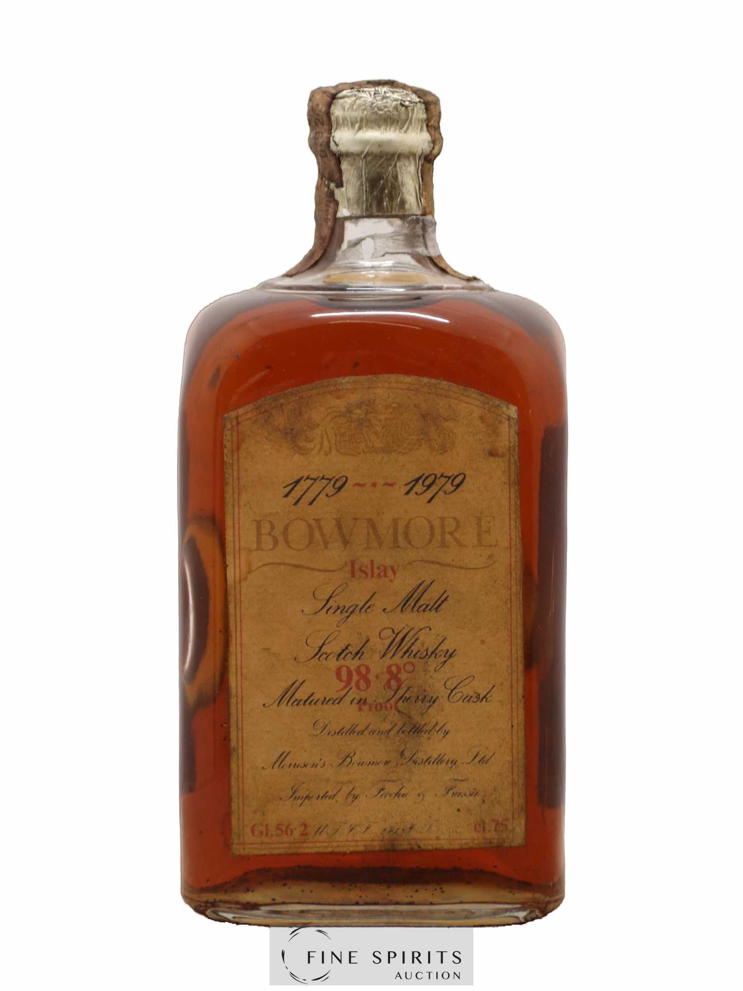 Bowmore 1969 Of. Bicentenary One of 300 - bottled 1979 Fecchio & Frassa Import