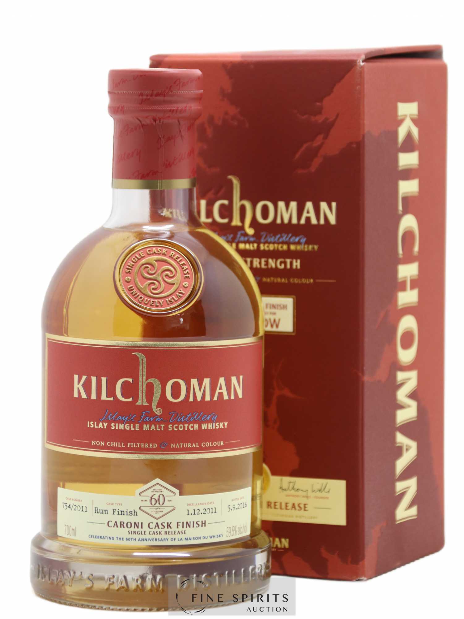 Kilchoman 2011 Of. Caroni Cask n°754-2011 - One of 264 - bottled 2016 LMDW 60th Anniversary