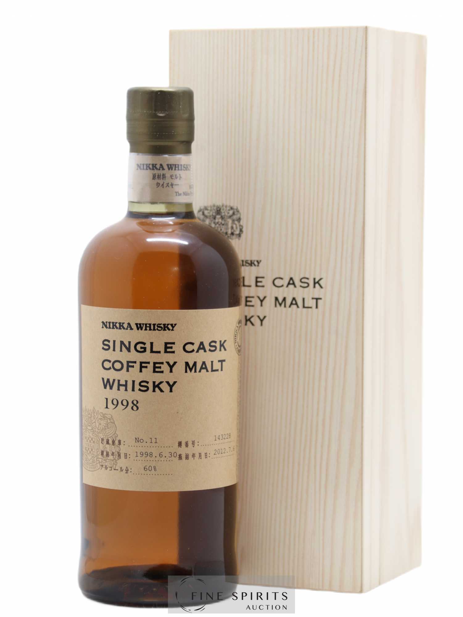 Nikka 1998 Of. Coffey Malt Cask n°143228 - bottled 2012 Nikka Whisky