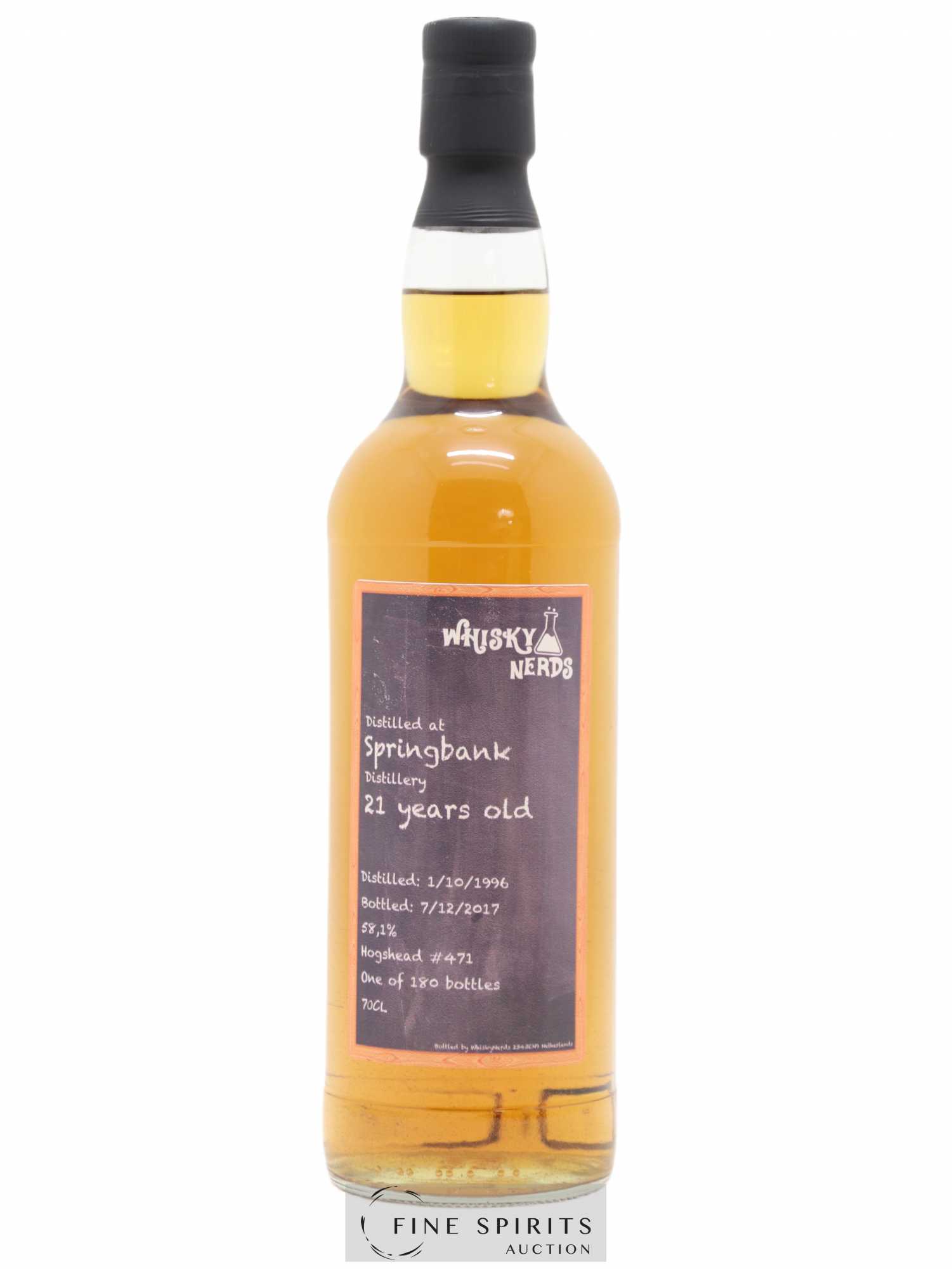 Springbank 21 years 1996 Whisky Nerds Hogshead n°471 - One of 180 - bottled 2017