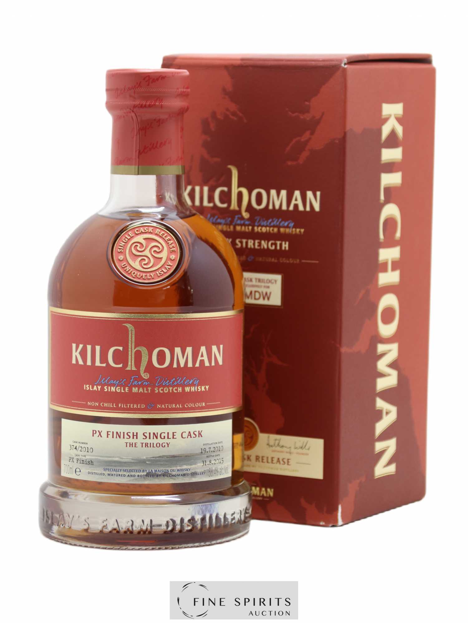 Kilchoman 2010 Of. The Trilogy PX Cask n°374-2010 - bottled 2015 LMDW