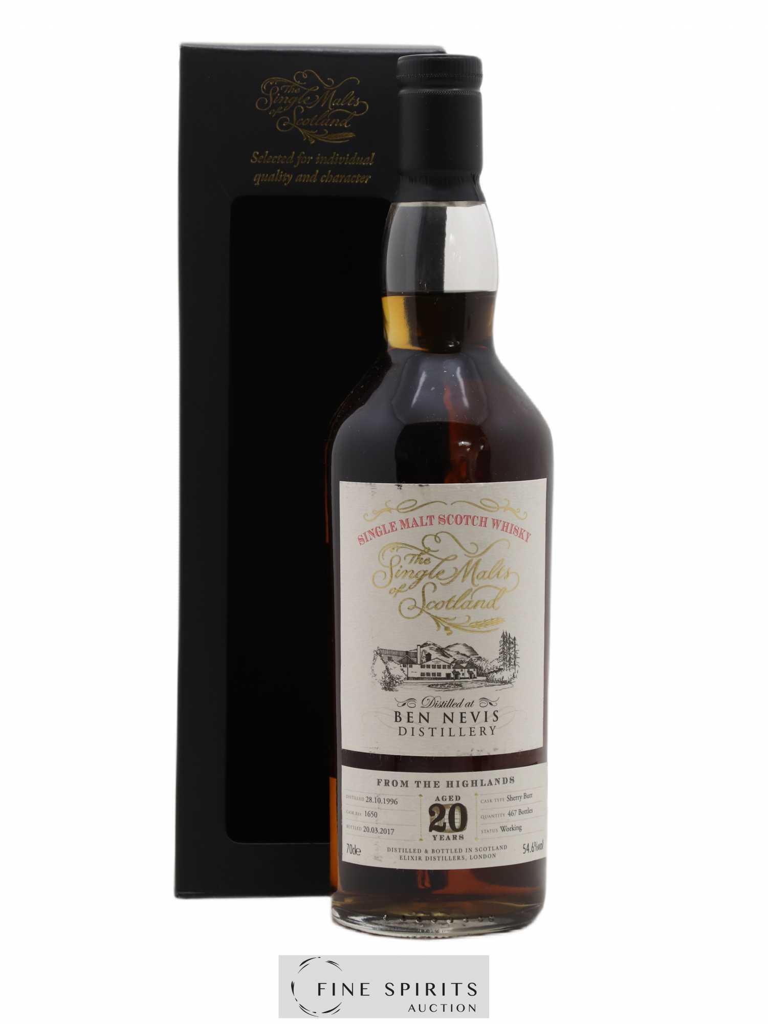 Ben Nevis 20 years 1996 Elixir Distillers Sherry Butt Cask n°1650 - One of 467 - bottled 2017 The Single Malts of Scotland