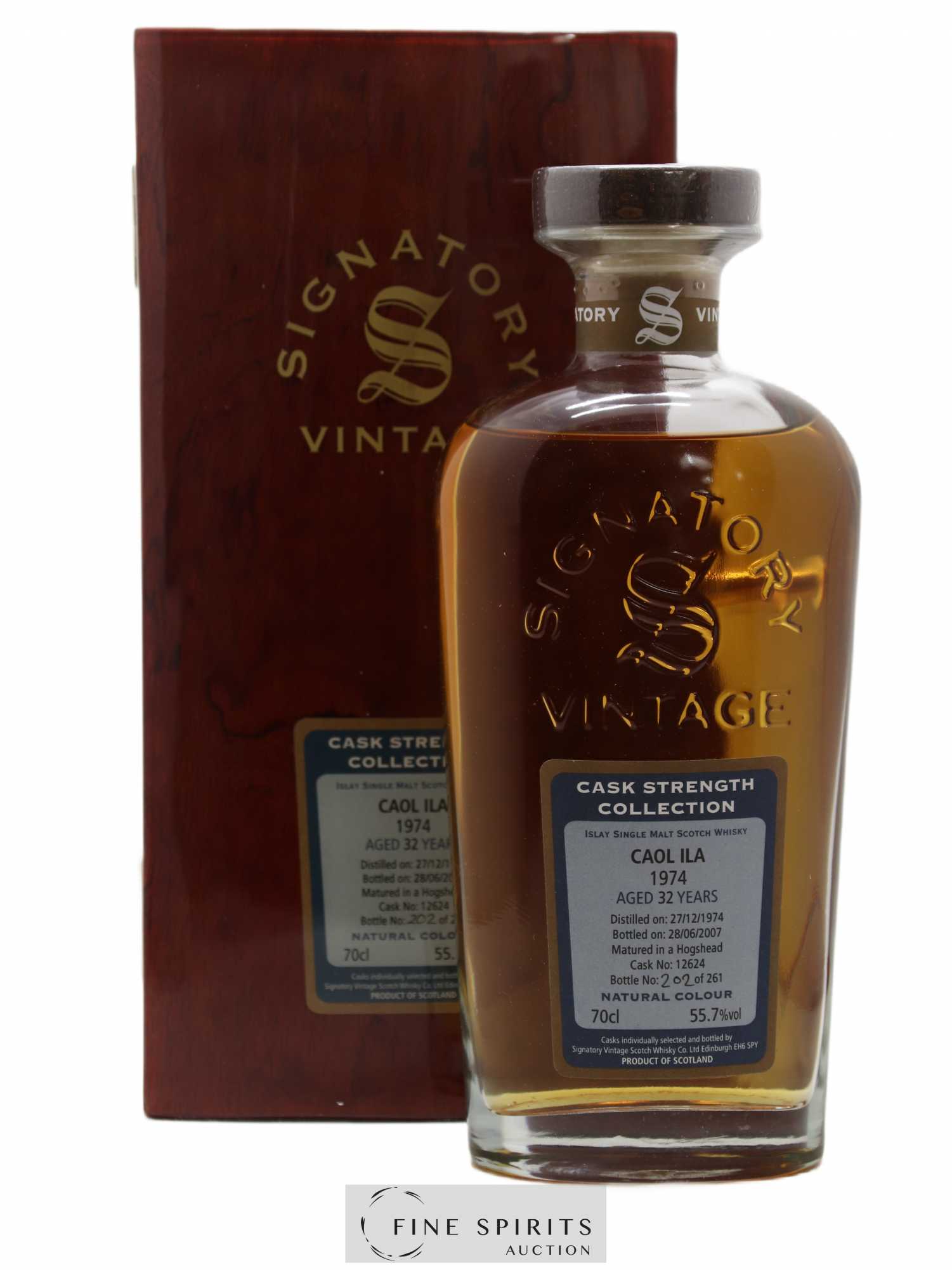 Caol Ila 32 years 1974 Signatory Vintage Cask n°12624 - One of 261 - bottled 2007 Cask Strength Collection