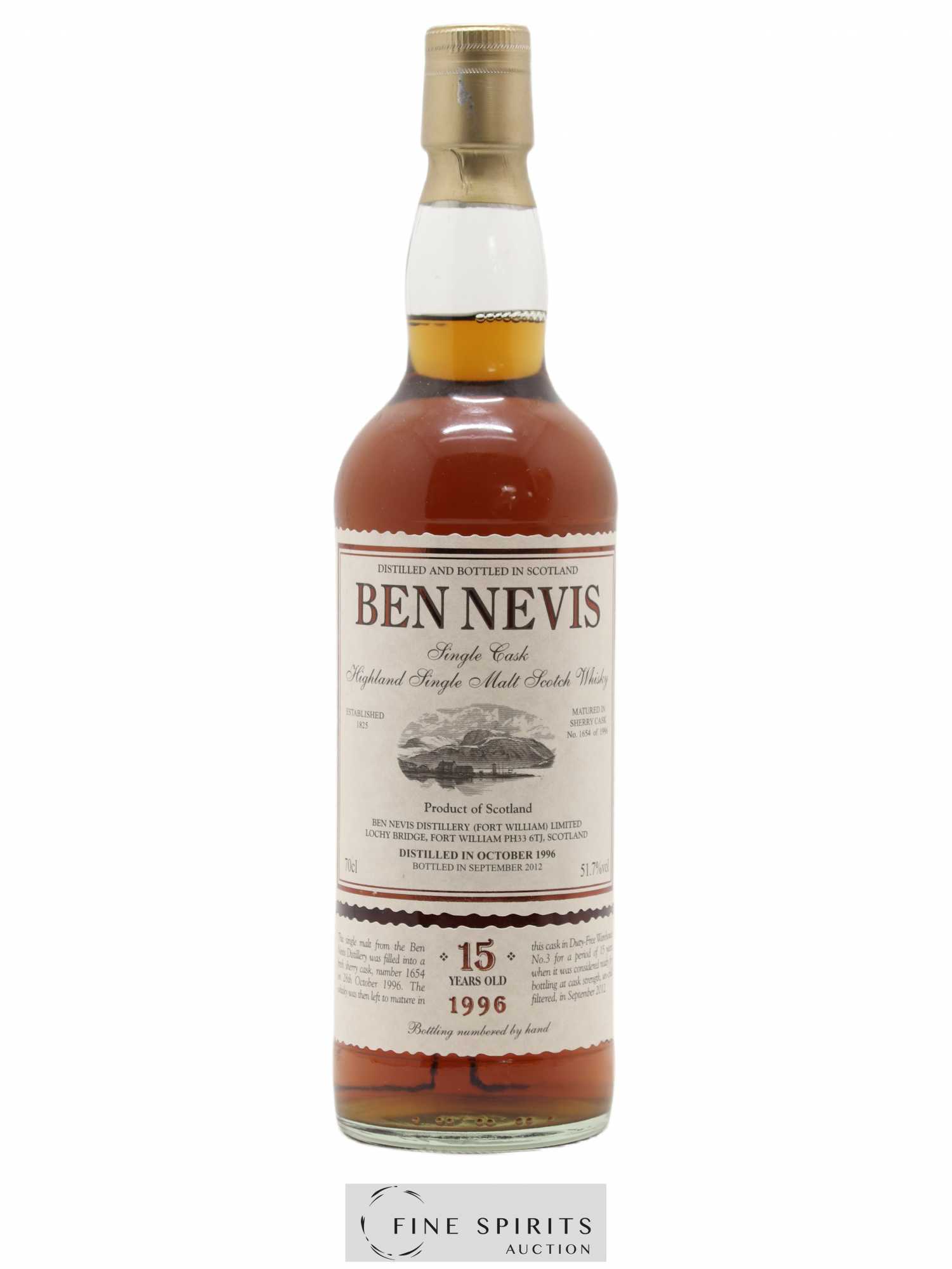 Ben Nevis 15 years 1996 Of. Sherry Cask n°1654 - One of 523 - bottled 2012