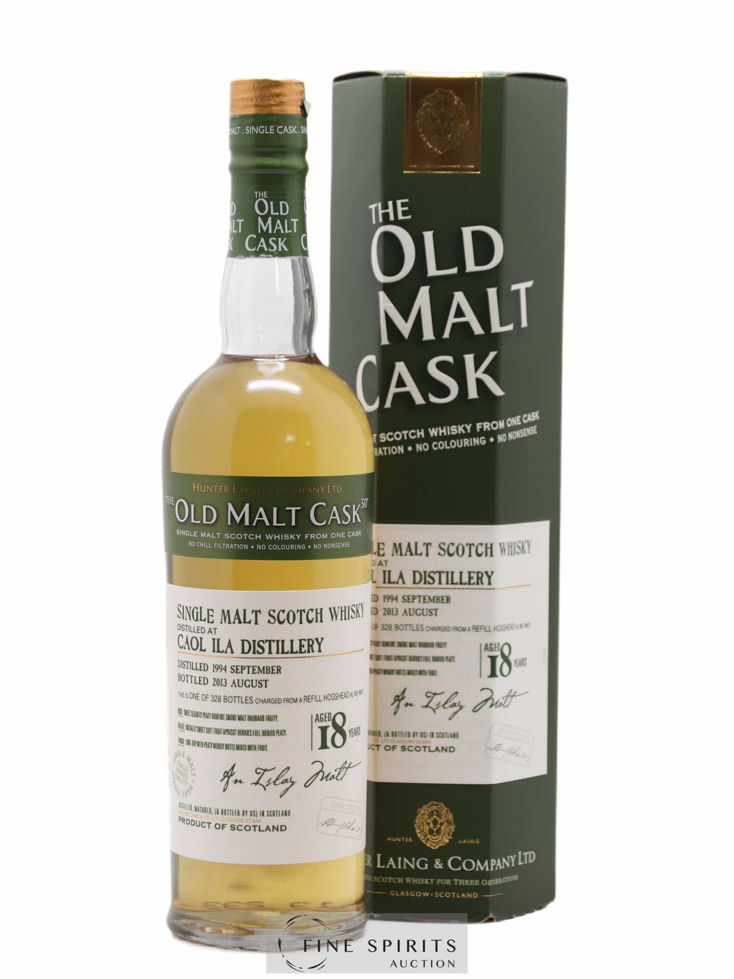 Caol Ila 18 years 1994 Hunter Laing Hogshead HL REF9913 - One of 328 - bottled 2013 Old Malt Cask