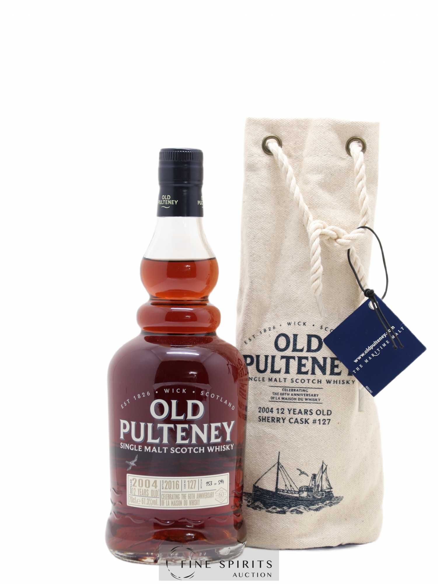 Old Pulteney 12 years 2004 Of. Cask n°127 - One of 594 - bottled 2016 LMDW 60th Anniversary