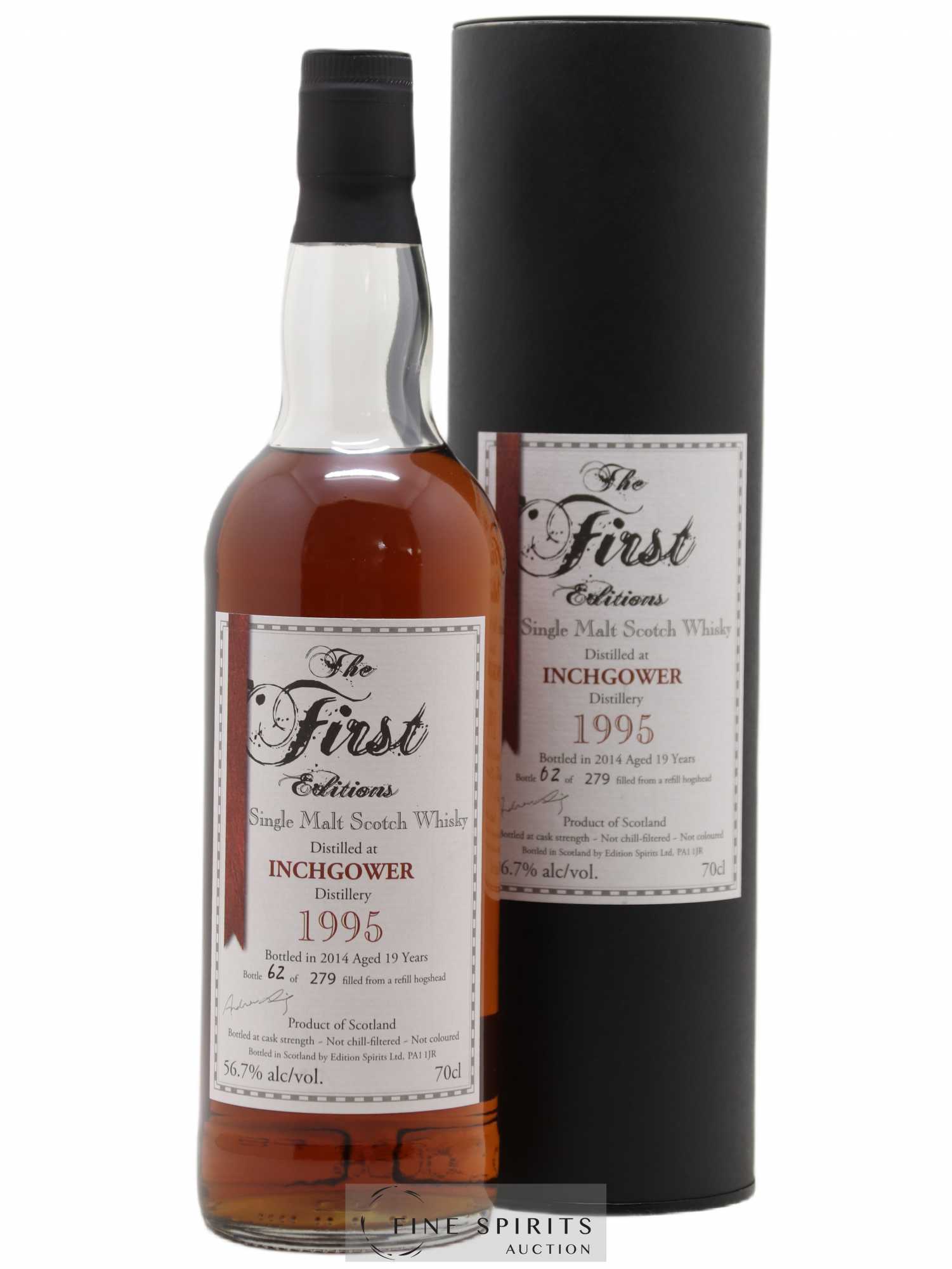 Inchgower 19 years 1995 Edition Spirits One of 279 - bottled 2014 The First Editions