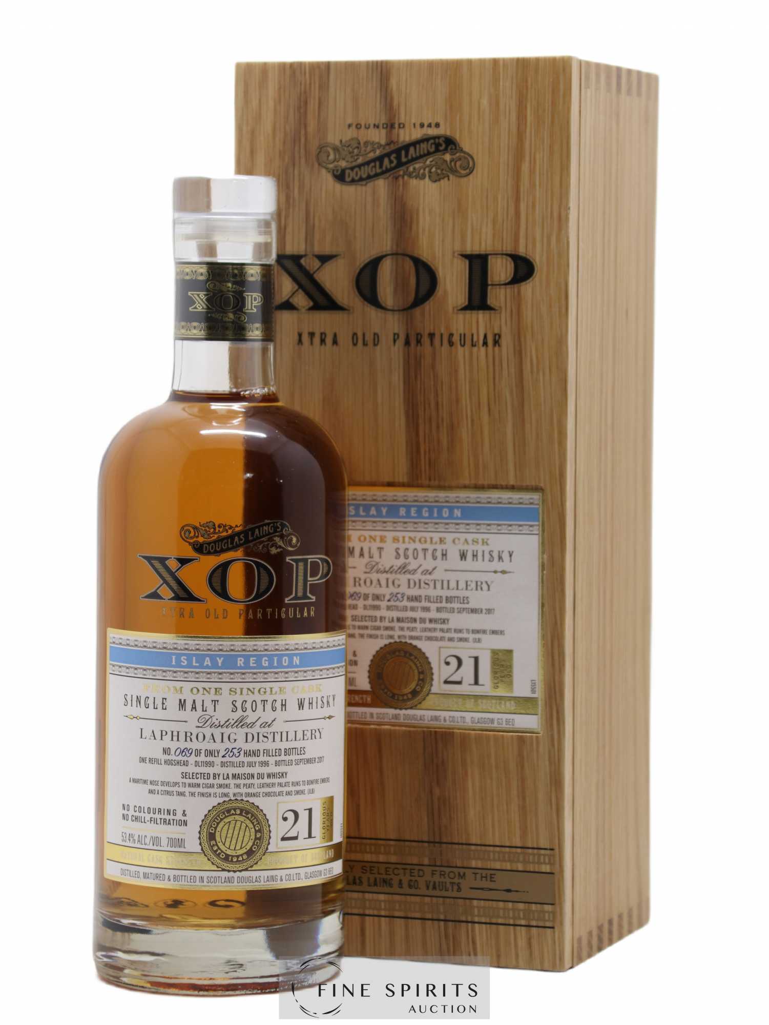 Laphroaig 21 years 1996 Douglas Laing Xtra Old Particular Hogshead n°DL11990 - One of 253 - bottled 2017 LMDW