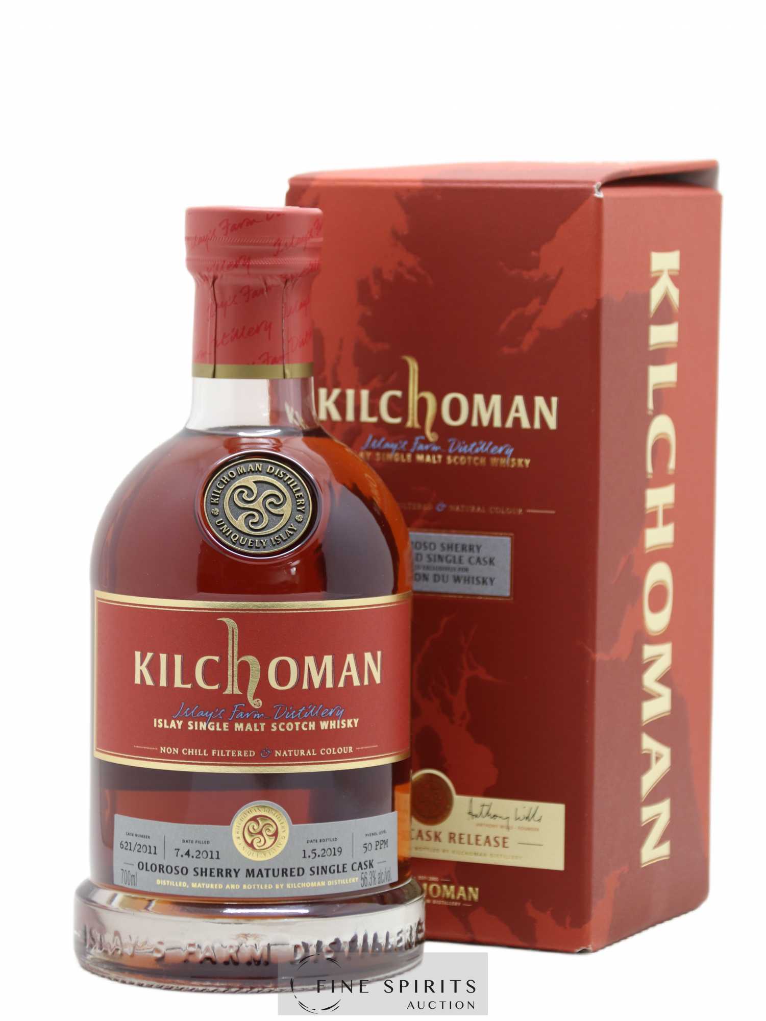 Kilchoman 2011 Of. Oloroso Sherry Cask n°621-2011 - One of 330 - bottled 2019 LMDW