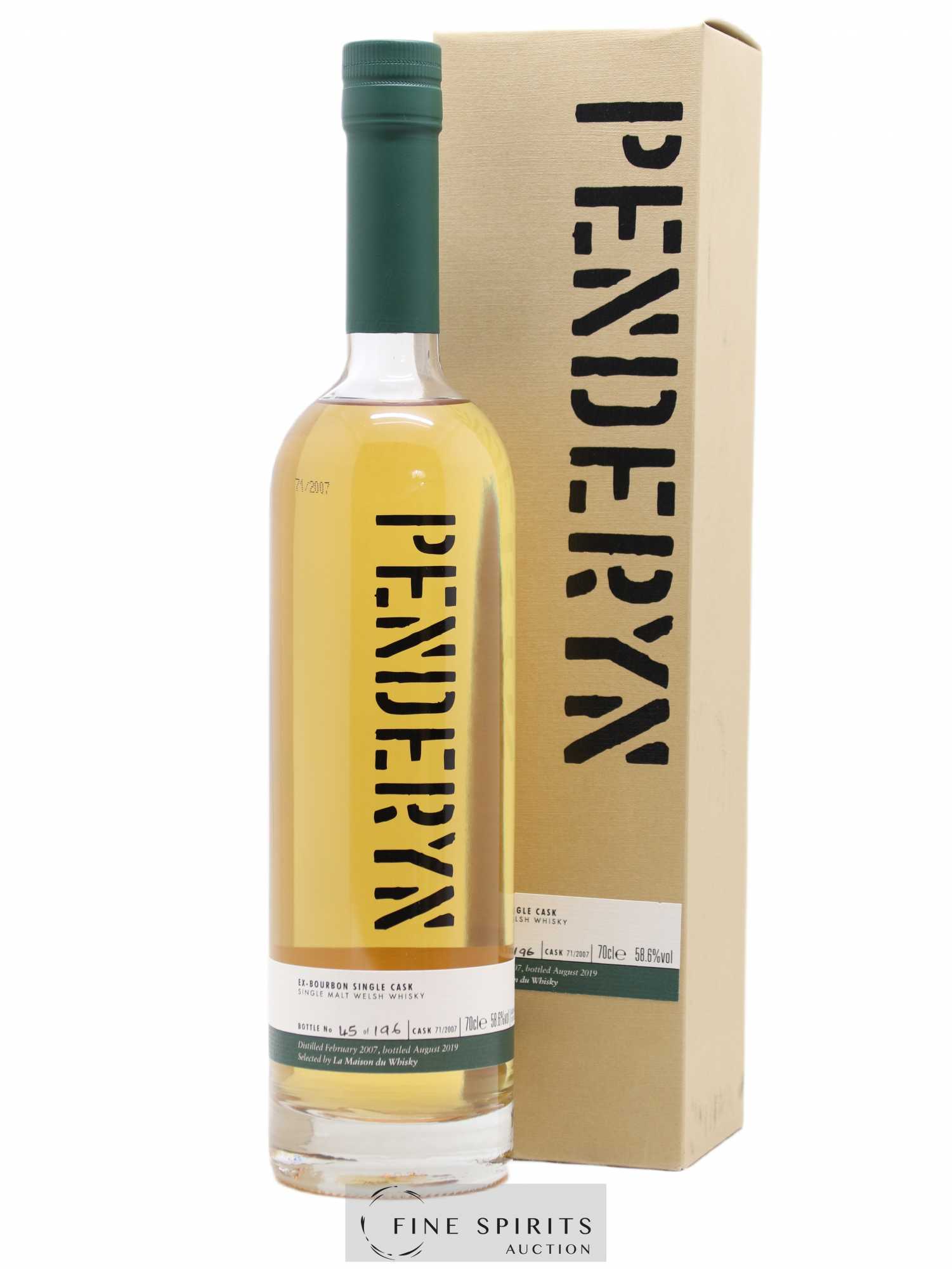 Penderyn 2007 Of. Ex-Bourbon Cask 71-2007 - One of 196 - bottled 2019 LMDW