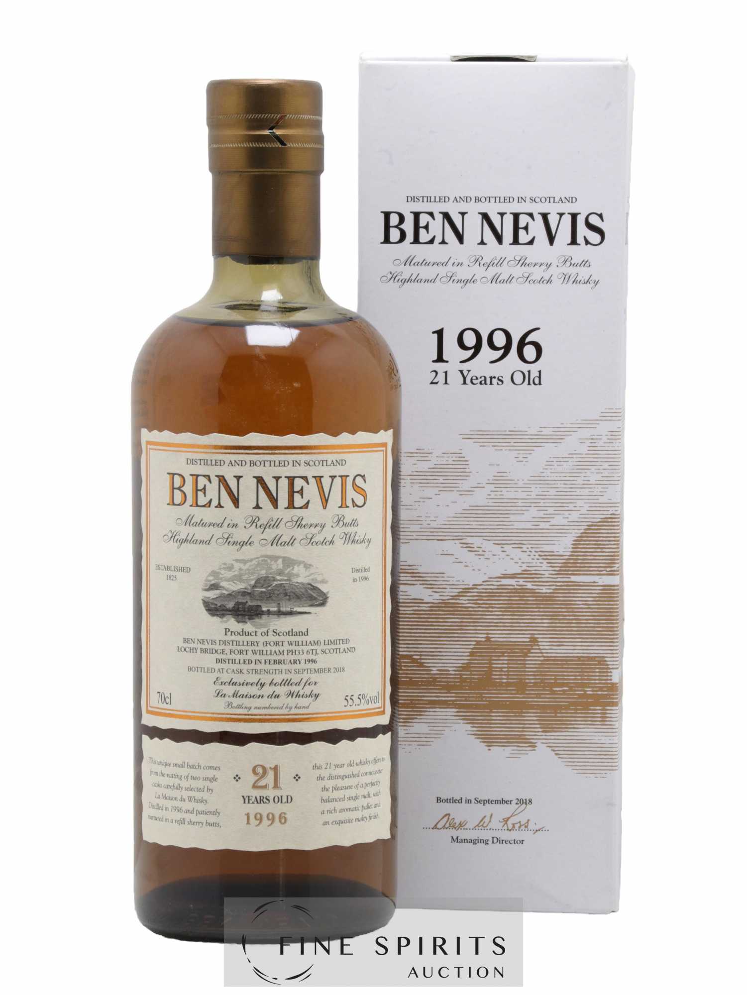 Ben Nevis 21 years 1996 Of. Sherry Butts - One of 1049 - bottled 2018 LMDW