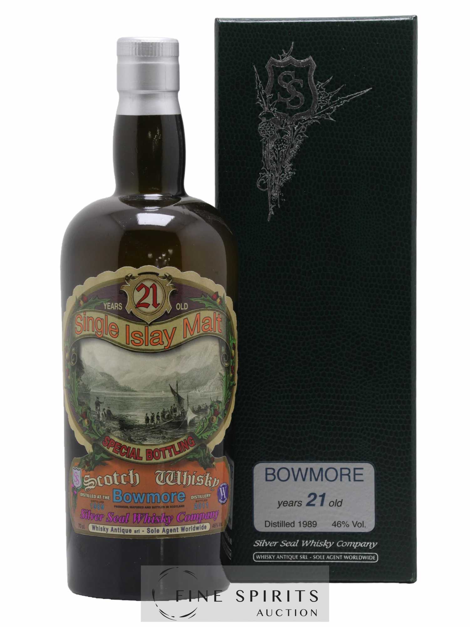 Bowmore 21 years 1989 Silver Seal Whisky Company Whisky Antique One of 565 - bottled 2011 Special Bottling