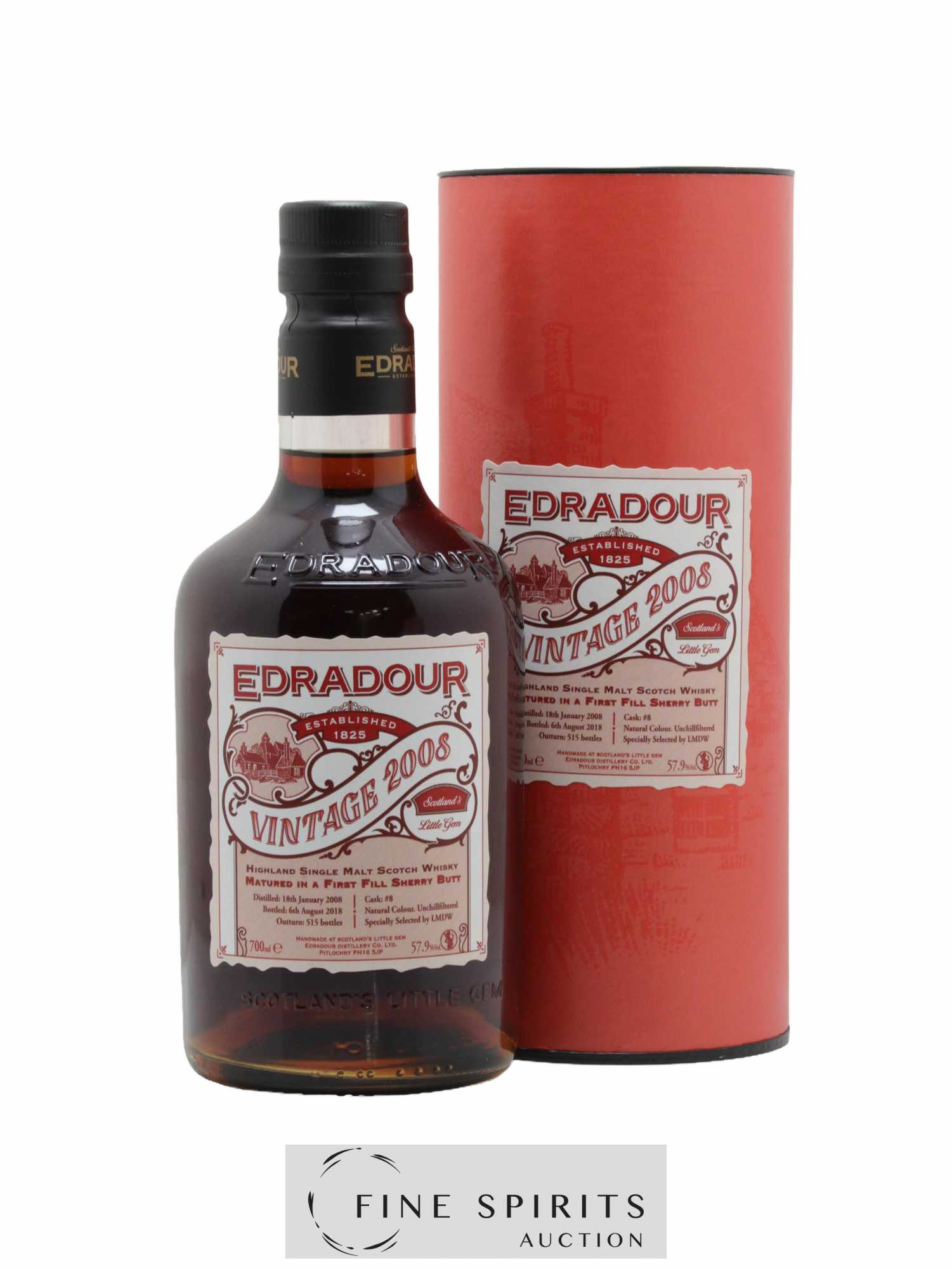 Edradour 2008 Of. Cask n°8 - One of 515 - bottled 2018