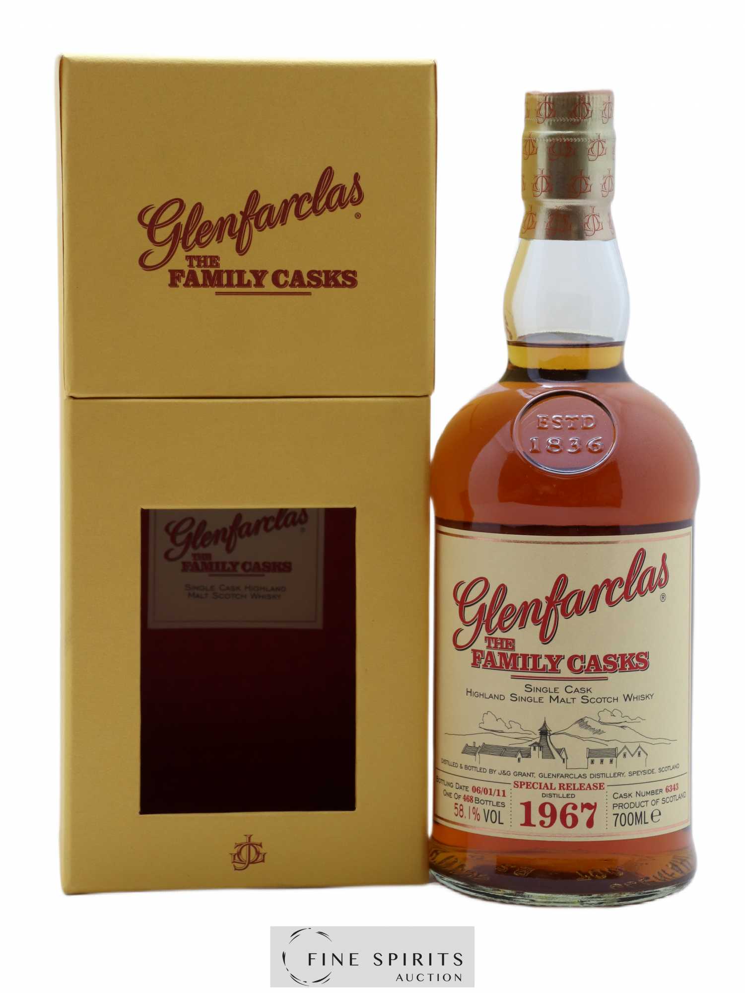 Glenfarclas 1967 Of. Special Release Cask n°6343 - One of 468 - bottled 2011 The Family Casks