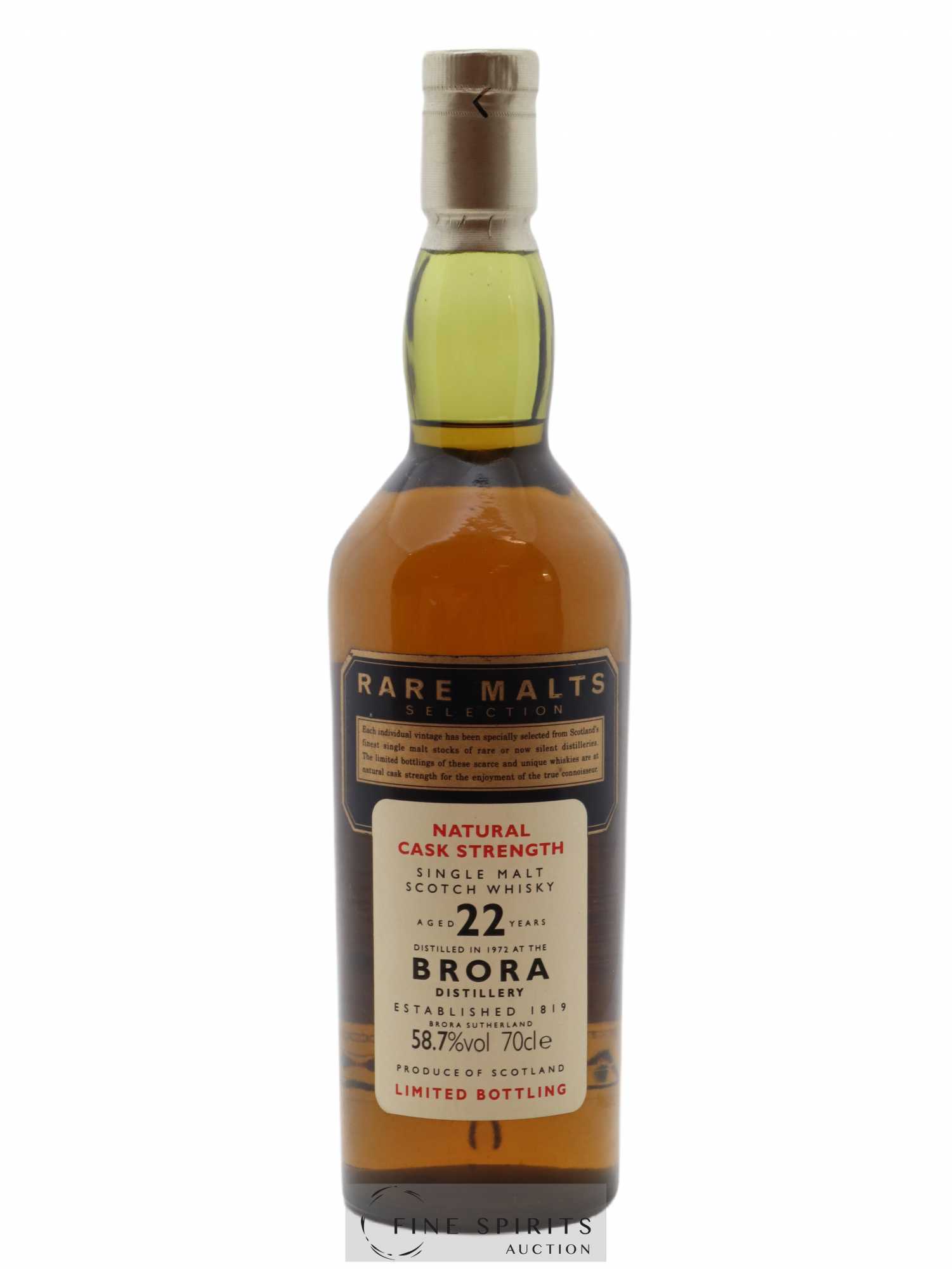 Brora 22 years 1972 Of. Rare Malts Selection Natural Cask Strengh - bottled 2003 Limited Bottling