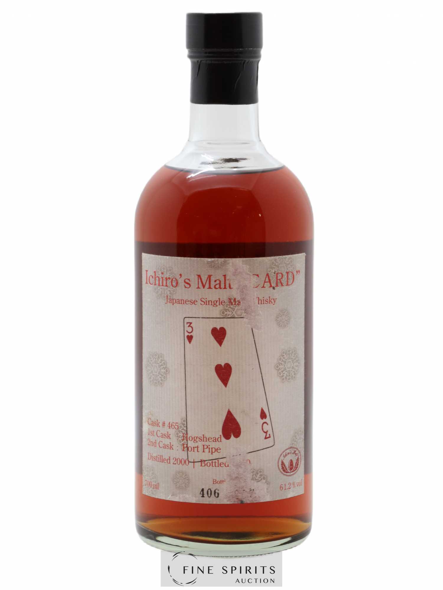 Ichiro's Malt 2000 Of. Three of Hearts Cask n°465 - One of 807 - bottled 2010 Venture Whisky Card