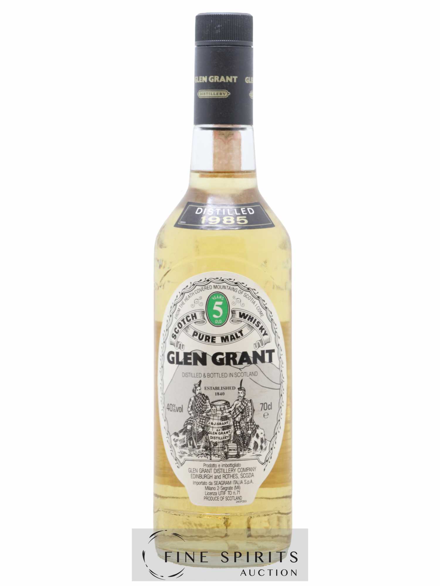 Glen Grant 5 years 1985 Of. Seagram Import