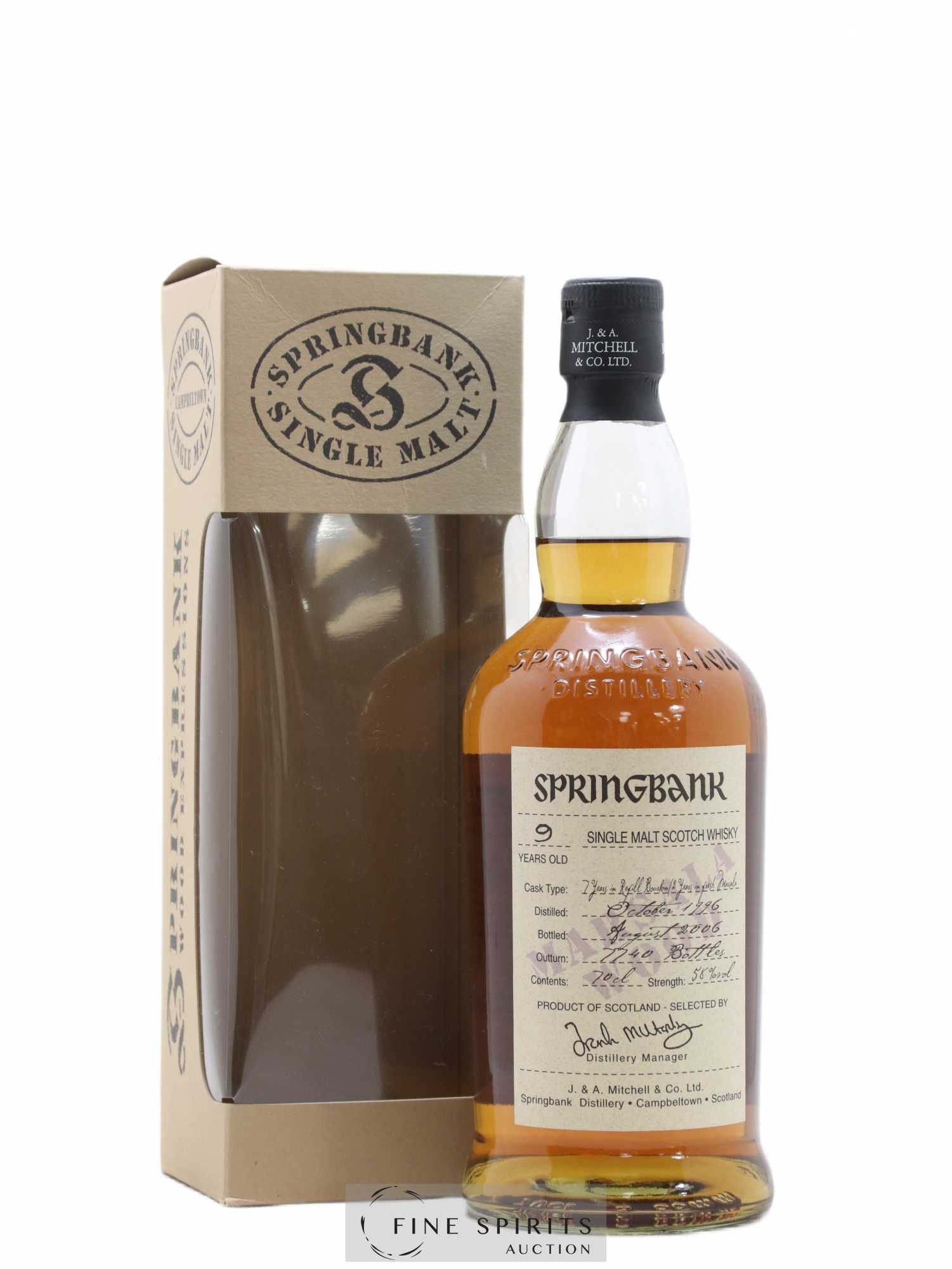 Springbank 9 years 1996 Of. Marsala Wood - One of 7740 - bottled 2006 Wood Expressions