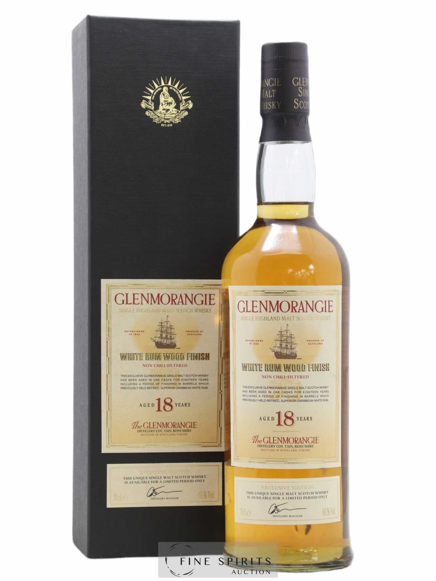 Glenmorangie 18 years Of. White Rum Wood Finish Non Chill-Filtered - Exclusive Edition