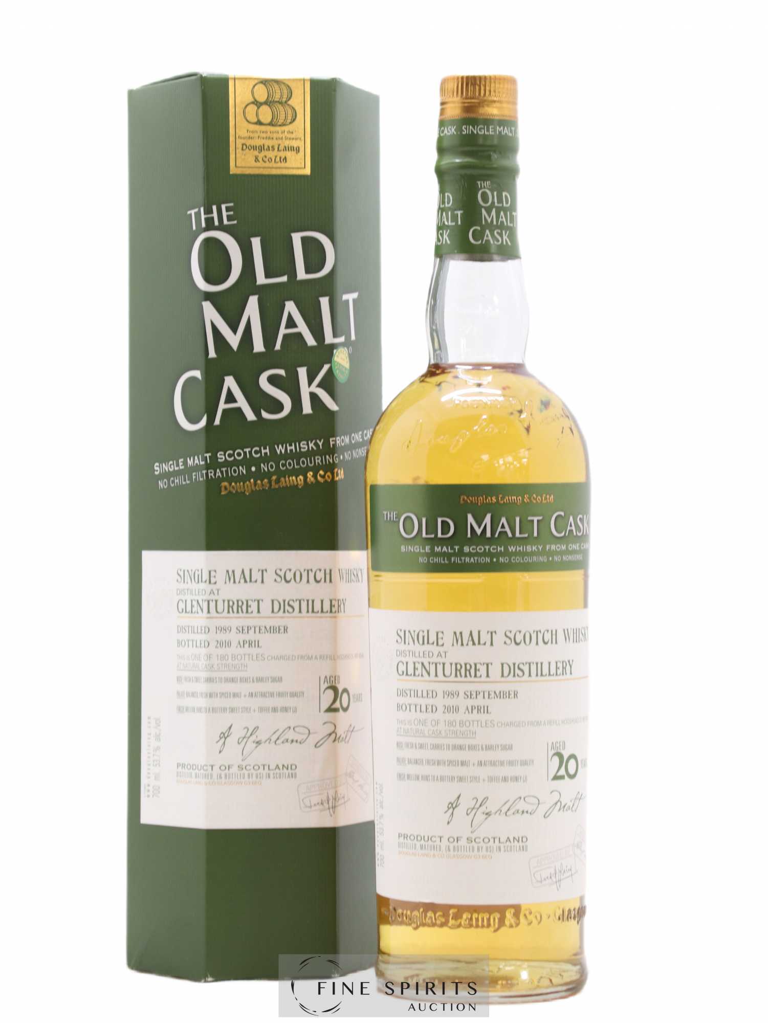 Glenturret 20 years 1989 Douglas Laing Refill Hogshead DL REF 6046 - One of 180 - bottled 2010 The Old Malt Cask