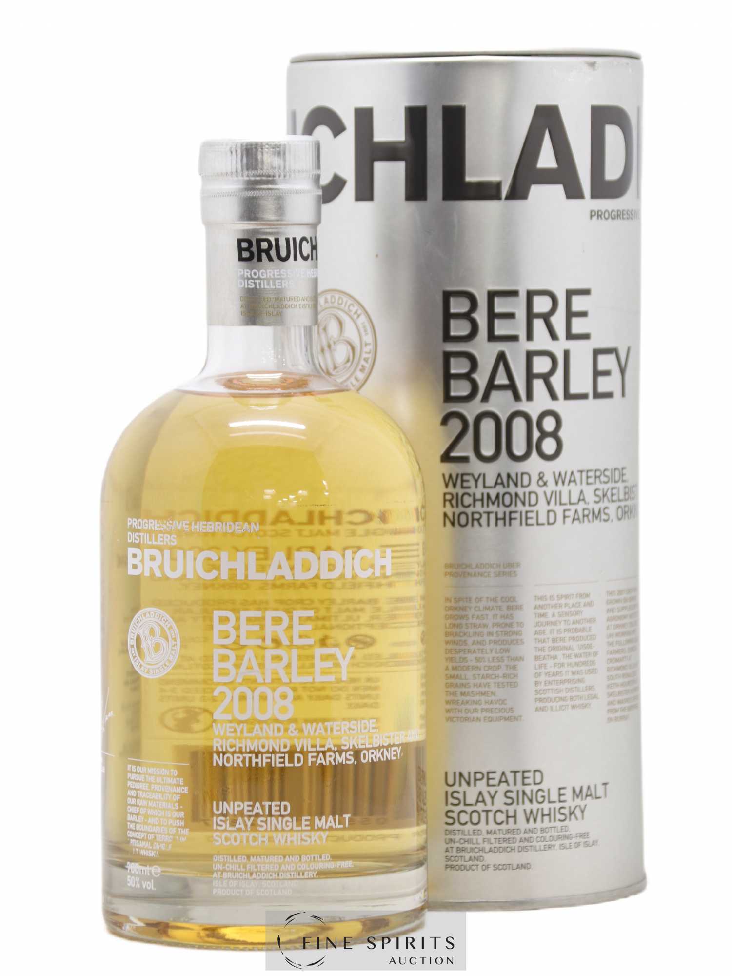 Bruichladdich 2008 Of. Bere Barley Unpeated