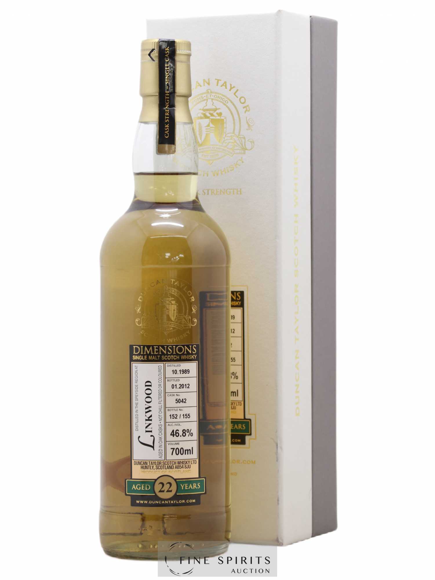 Linkwood 22 years 1989 Duncan Taylor Cask n°5042 - One of 155 - bottled 2012