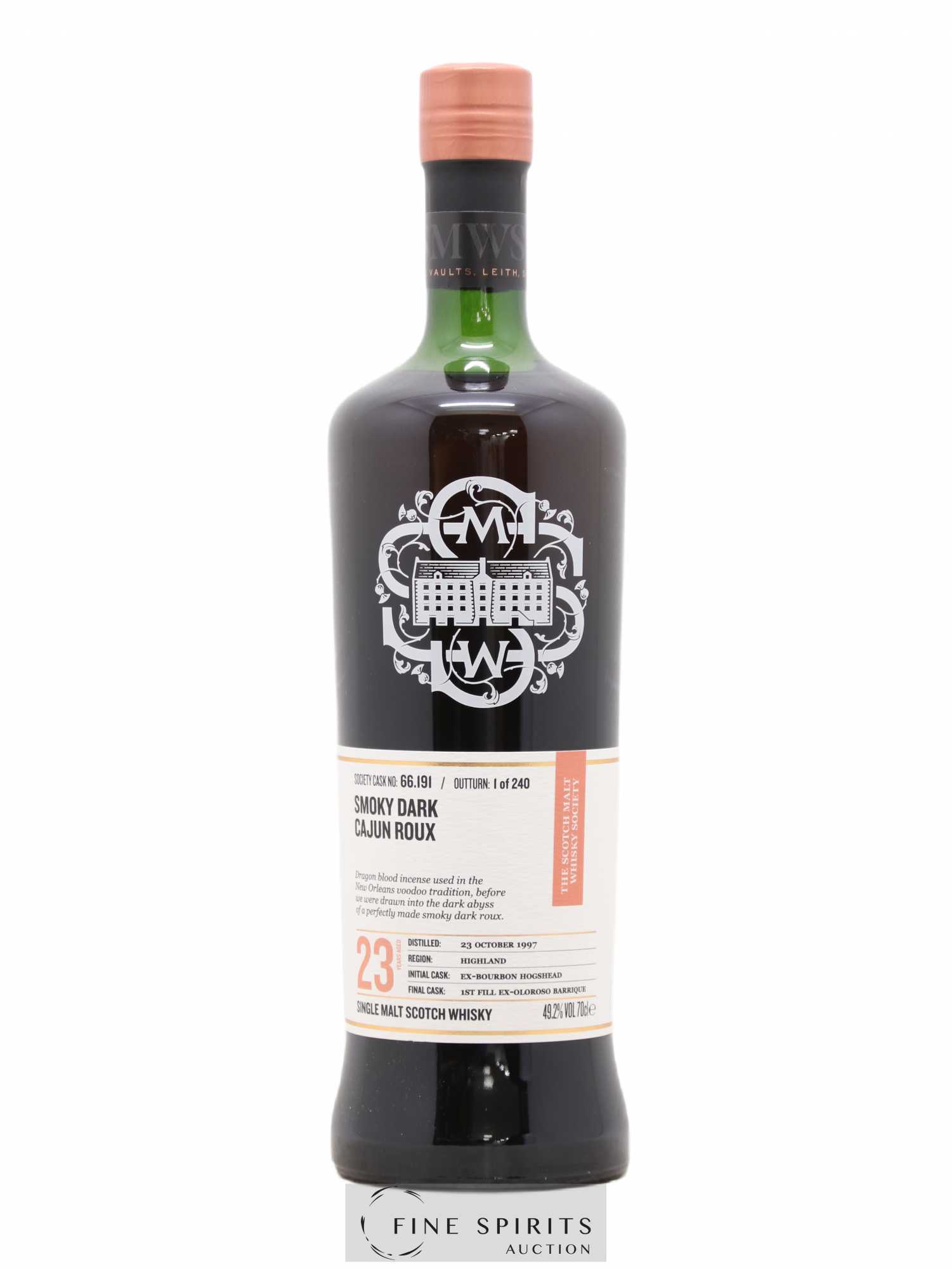 Smoky Dark Cajun Roux 23 years 1997 The Scotch Malt Whisky Society Cask n°66.191 - One of 240