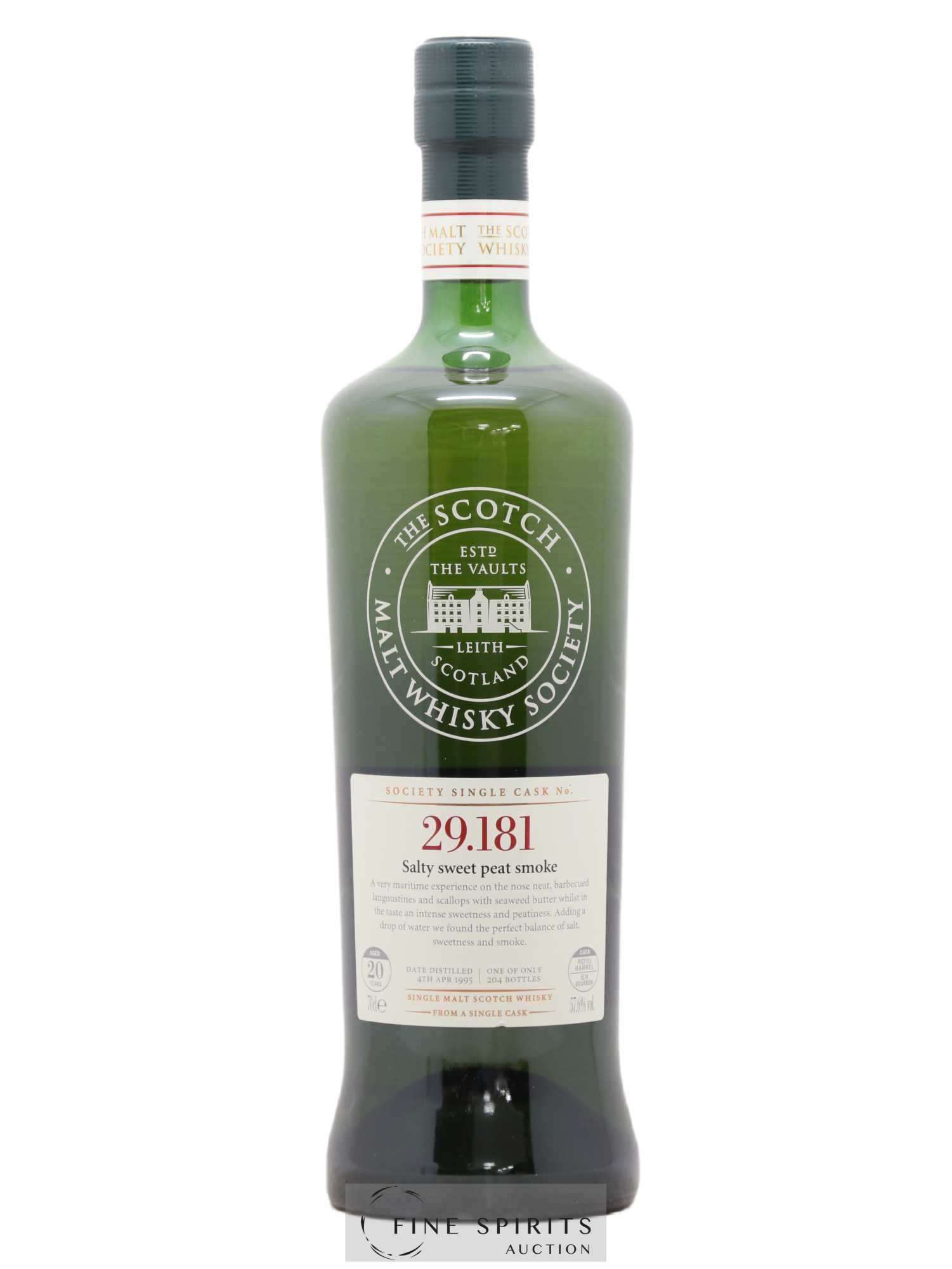 Salty Sweet Peat Smoke 20 years 1995 The Scotch Malt Whisky Society Cask n°29.181 - One of 204