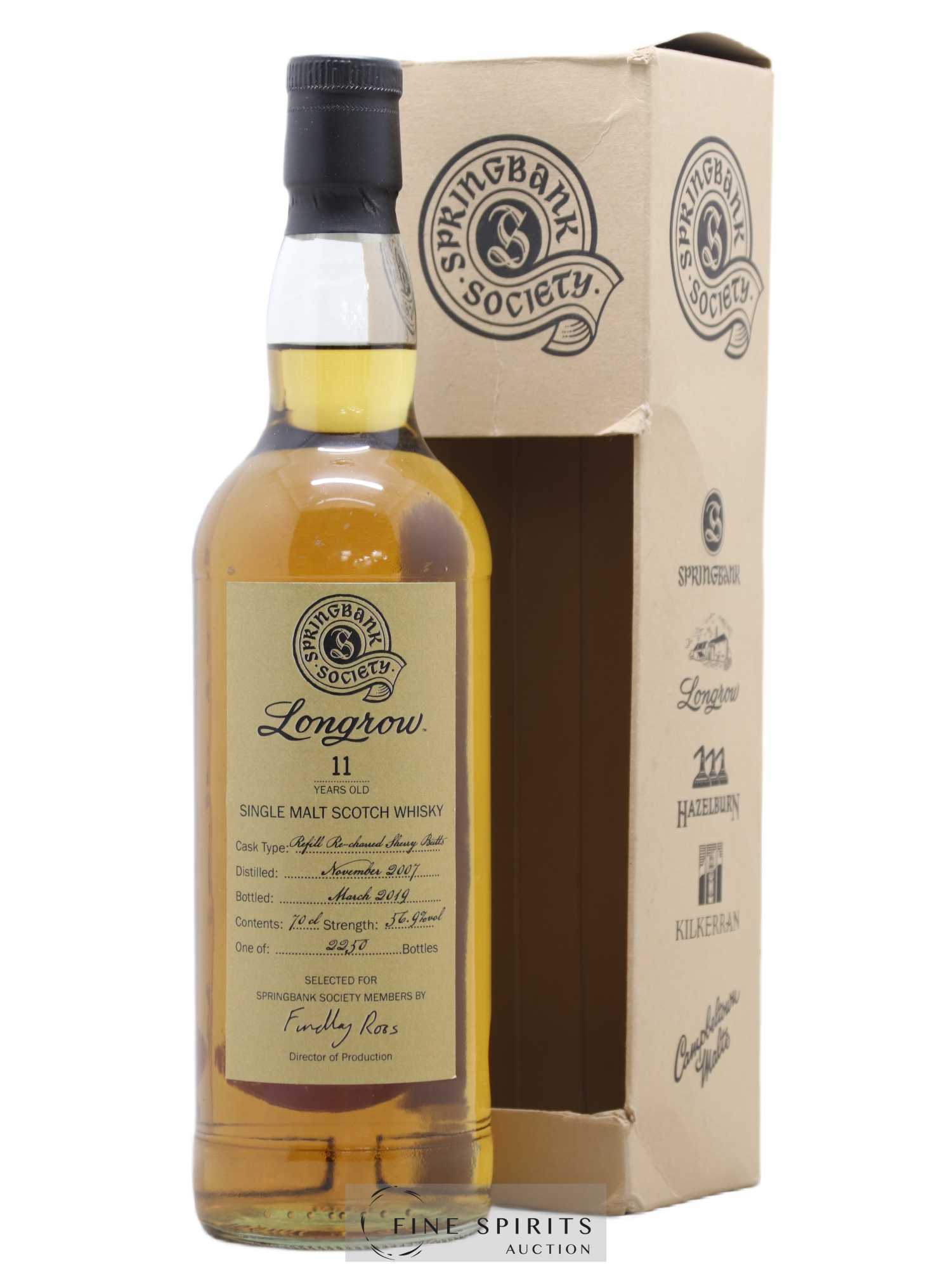 Longrow 11 years 2007 Of. One of 2250 - bottled 2019 Springbank Society