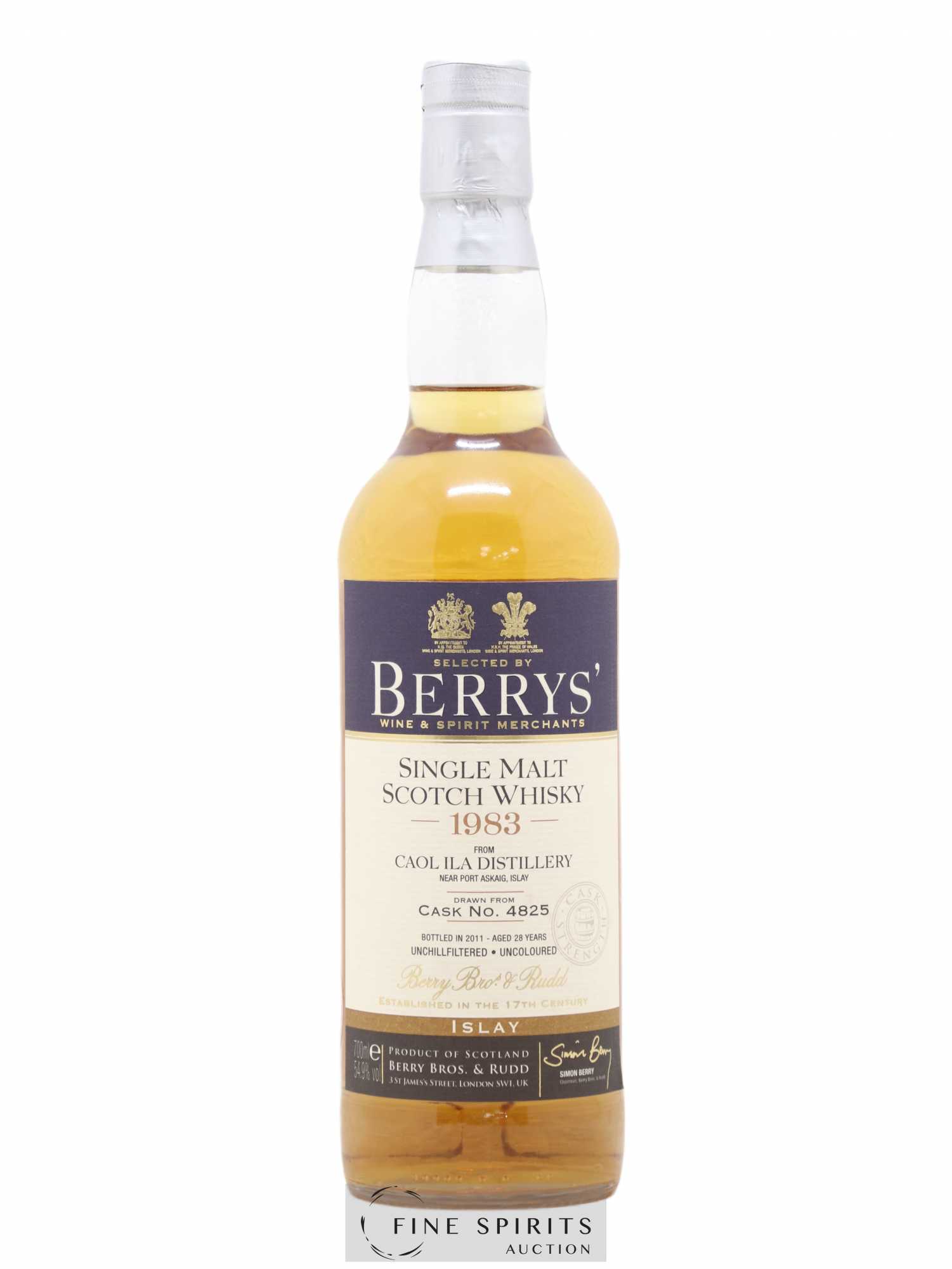 Caol Ila 28 years 1983 Berry Bros & Rudd Cask n°4825 - bottled 2011 Berry's