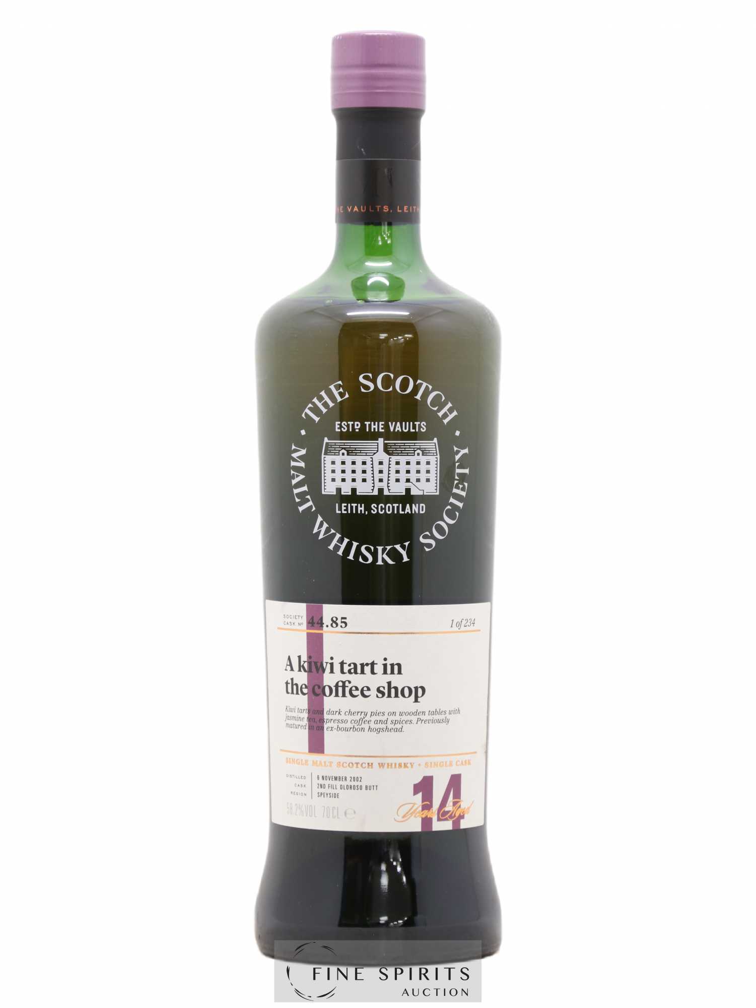 A Kiwi Tart in the Coffee Shop 14 years 2002 The Scotch Malt Whisky Society Cask n°44.85 - One of 234