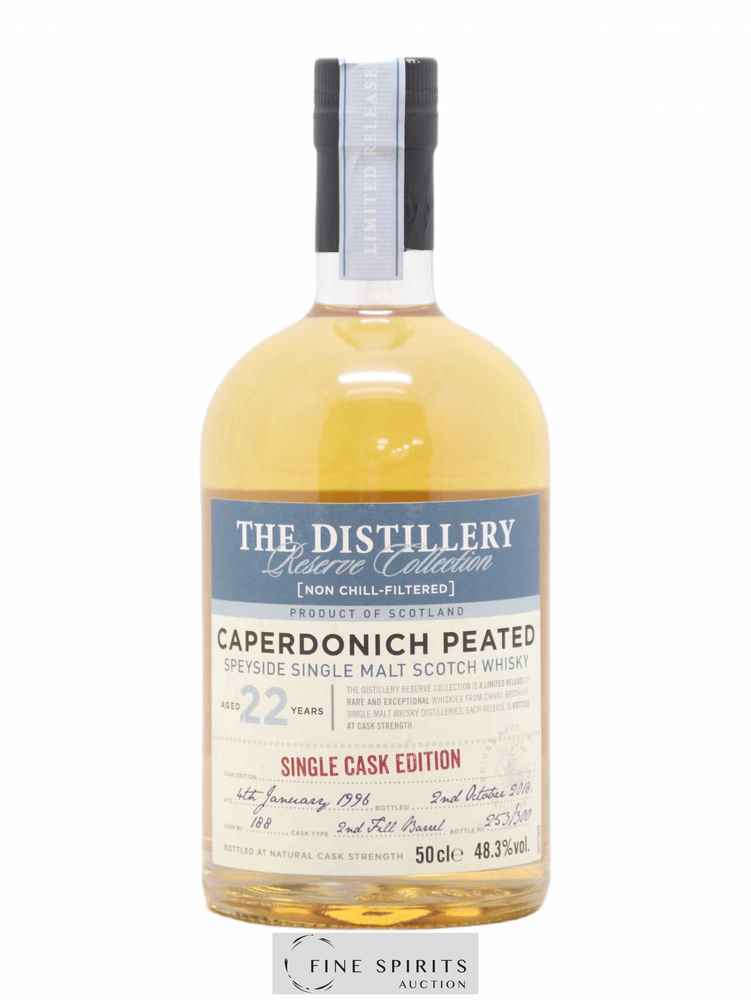 Caperdonich 22 years 1996 Of. Peated Single Cask n°188 - One of 300 - bottled 2018 The Distillery Reserve Collection