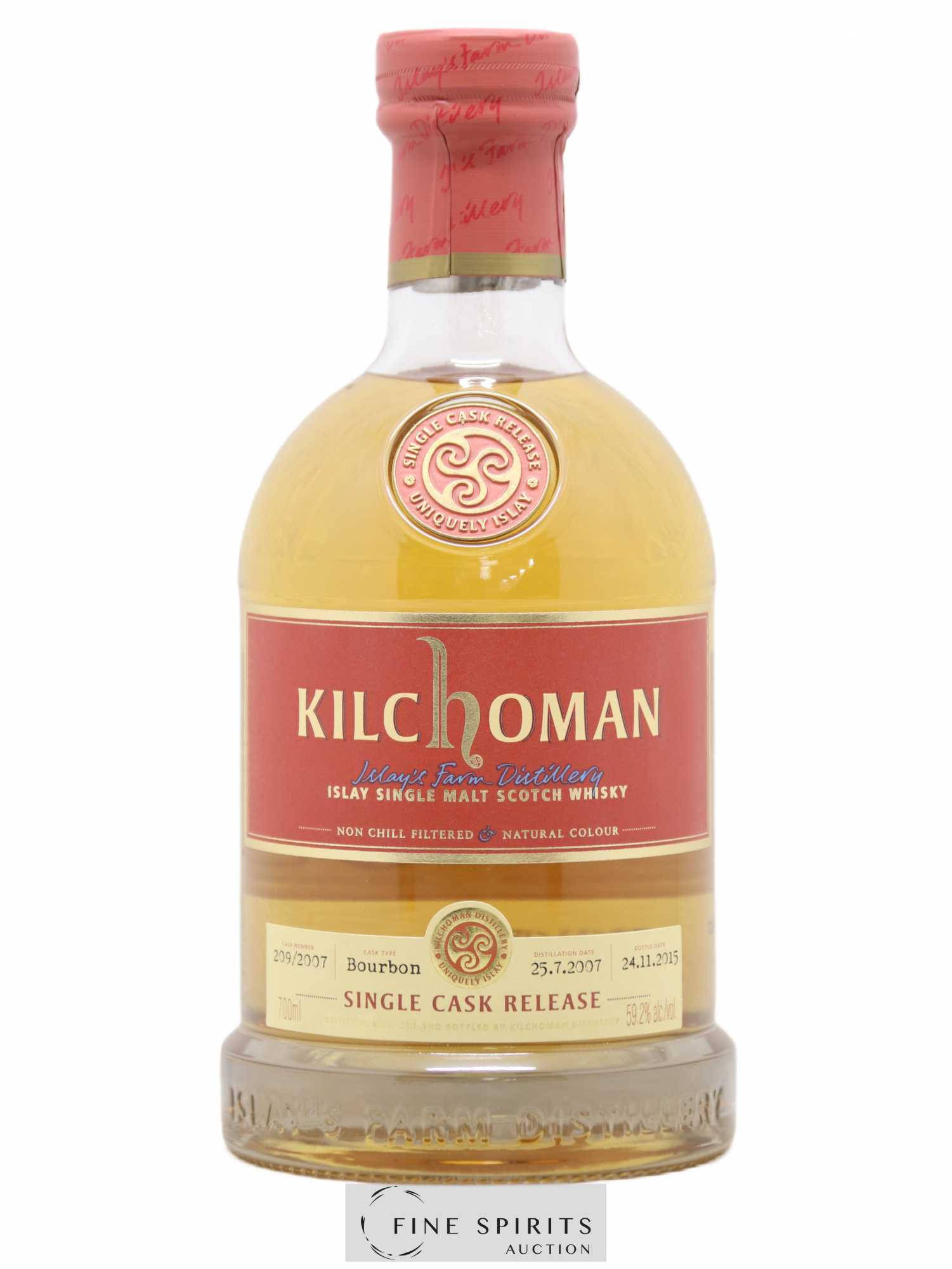 Kilchoman 2007 Of. Bourbon Cask n°209-2007 - One of 241 - bottled 2015