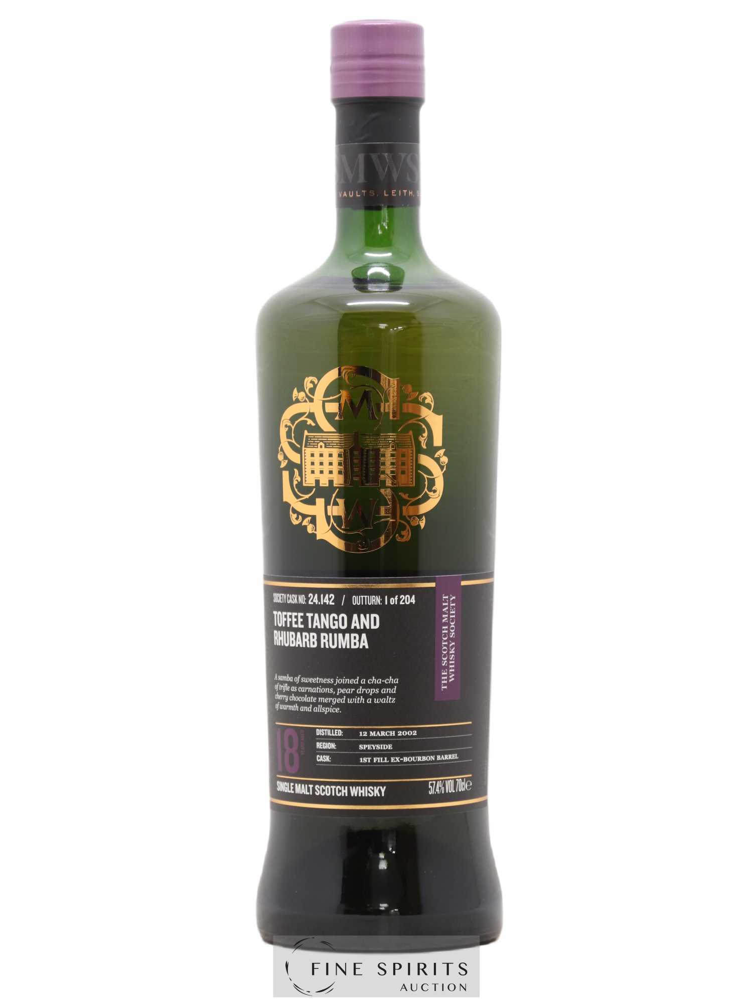 Toffee Tango and Rhubarb Rumba 18 years 2002 The Scotch Malt Whisky Society Cask n°24.142 - One of 204