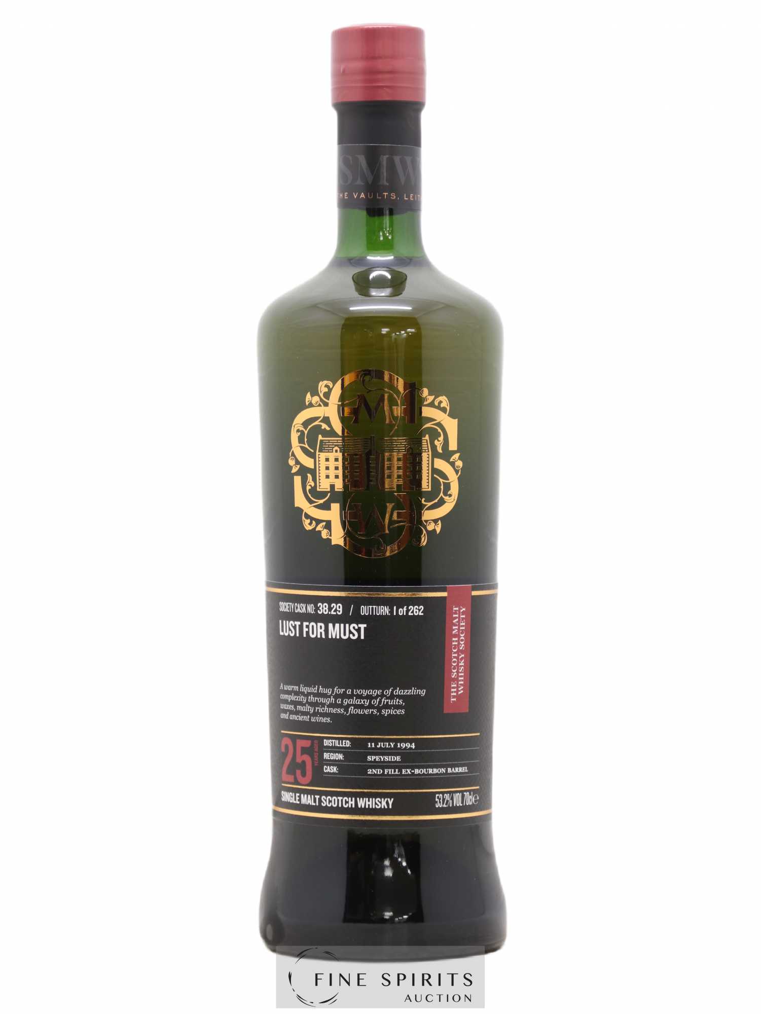 Lust for Must 25 years 1994 The Scotch Malt Whisky Society Cask n°38.29 - One of 262