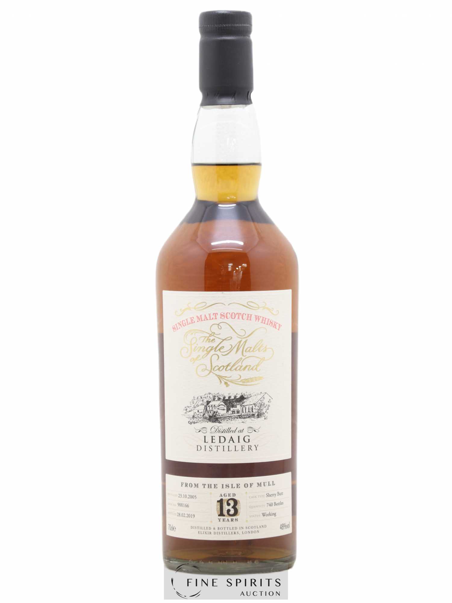 Ledaig 13 years 2005 Elixir Distillers Cask n°900166 - One of 740 - bottled 2019 The Single Malts of Scotland