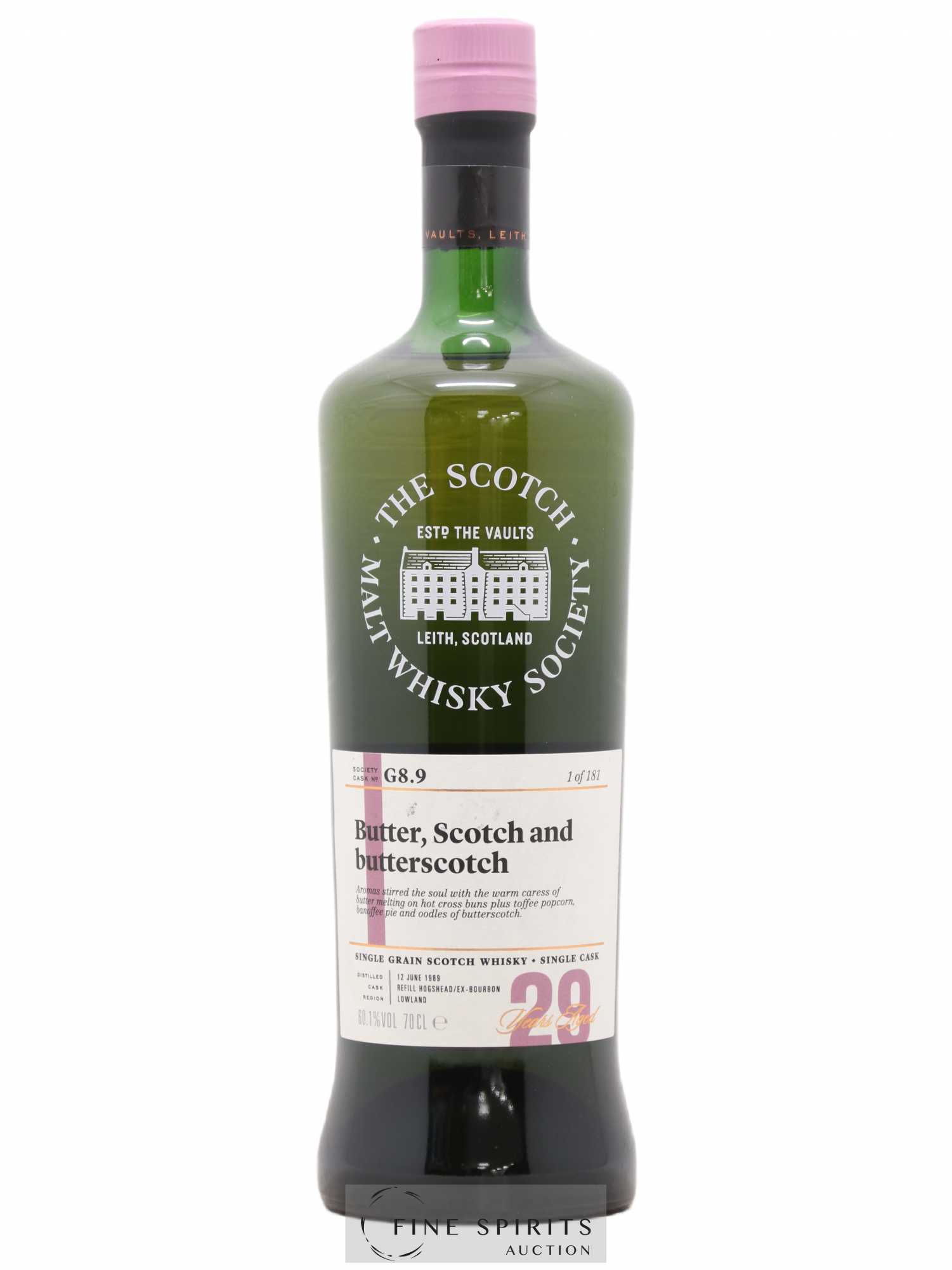 Butter, Scotch and Butterscotch 29 years 1989 The Scotch Malt Whisky Society Cask n°G8.9 - One of 181