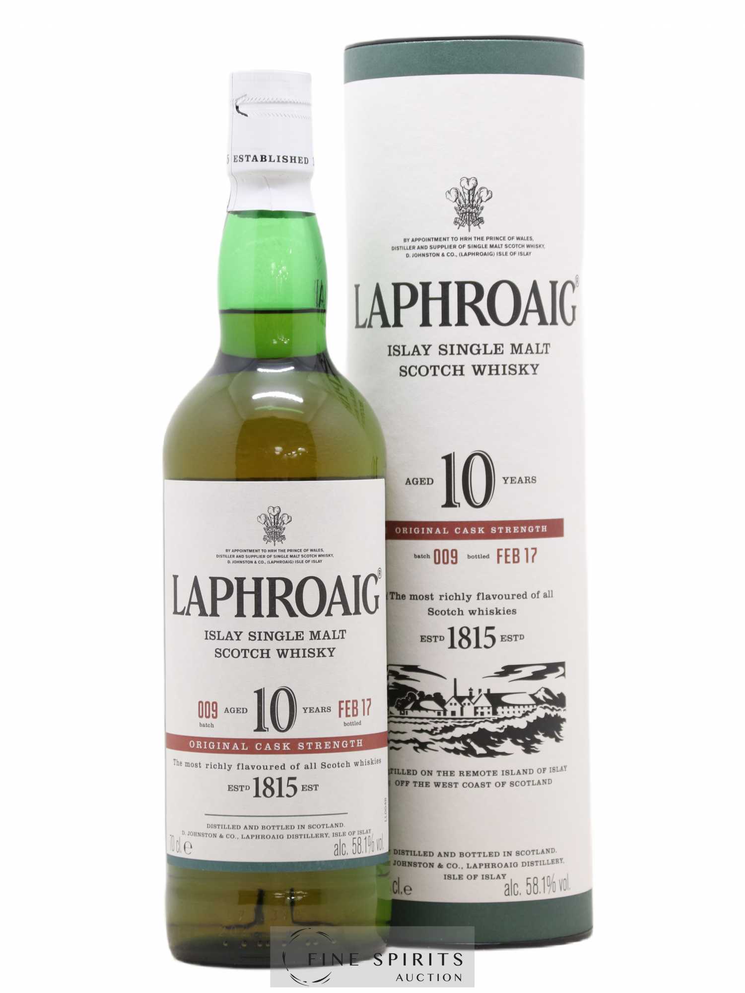 Laphroaig 10 years Of. Original Cask Strength Batch 009 - bottled 2017