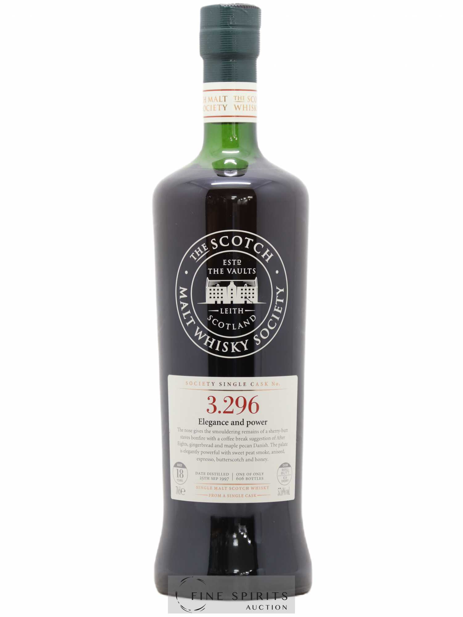 Elegance and Power 18 years 1997 The Scotch Malt Whisky Society Cask n°3.296 - One of 606