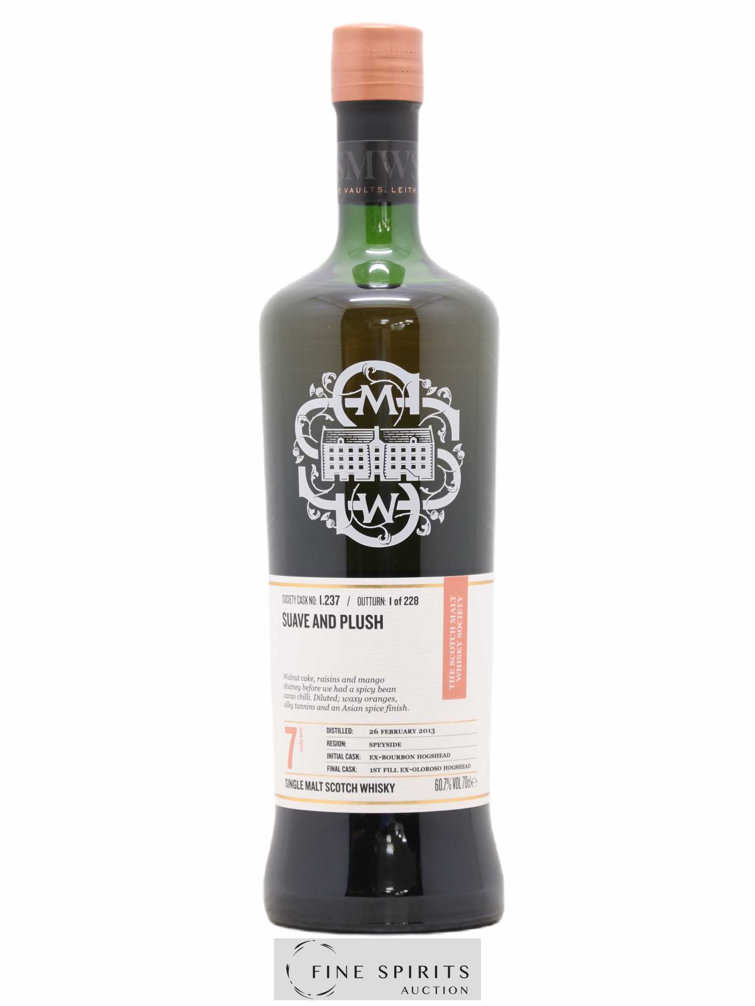 Suave and Plush 7 years 2013 The Scotch Malt Whisky Society Cask n°1.237 - One of 228