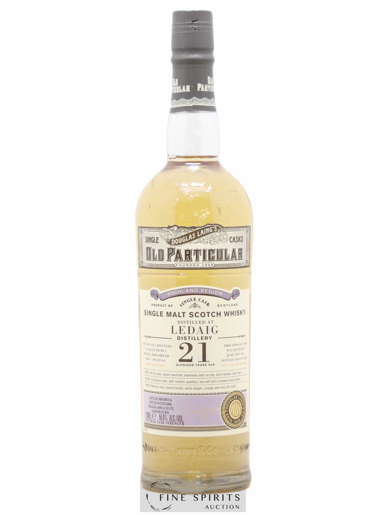 Ledaig 21 years 1997 Douglas Laing Hogshead ref DL12761 - One of 261 - bottled 2018 Old Particular