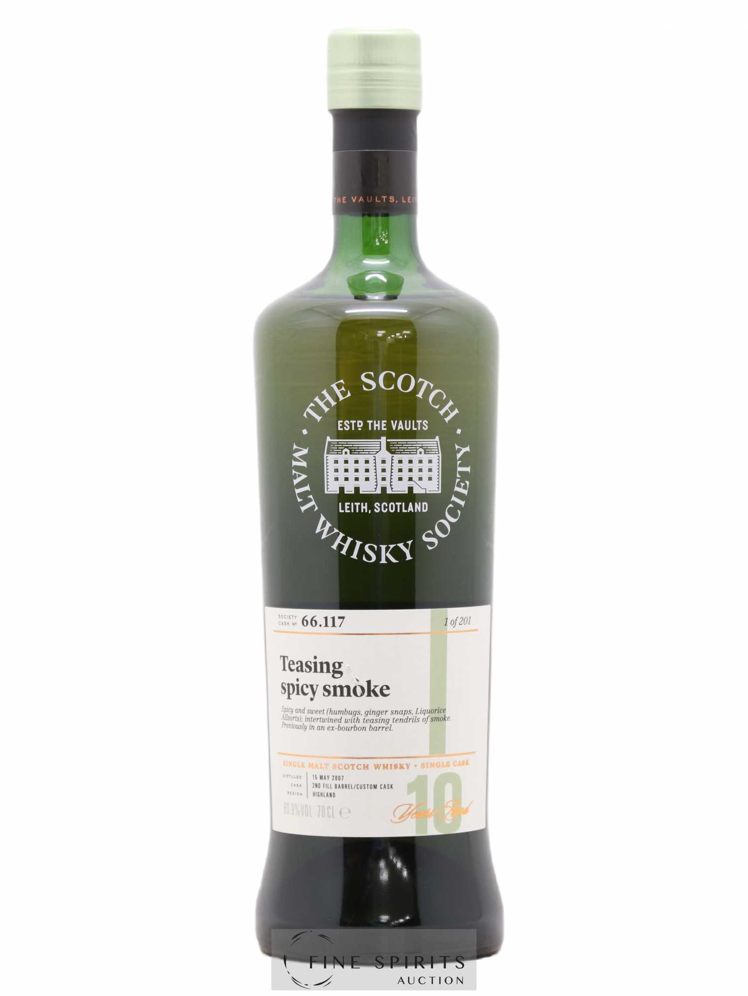 Teasing Spicy Smoke 10 years 2007 The Scotch Malt Whisky Society Cask n°66.117 - One of 201