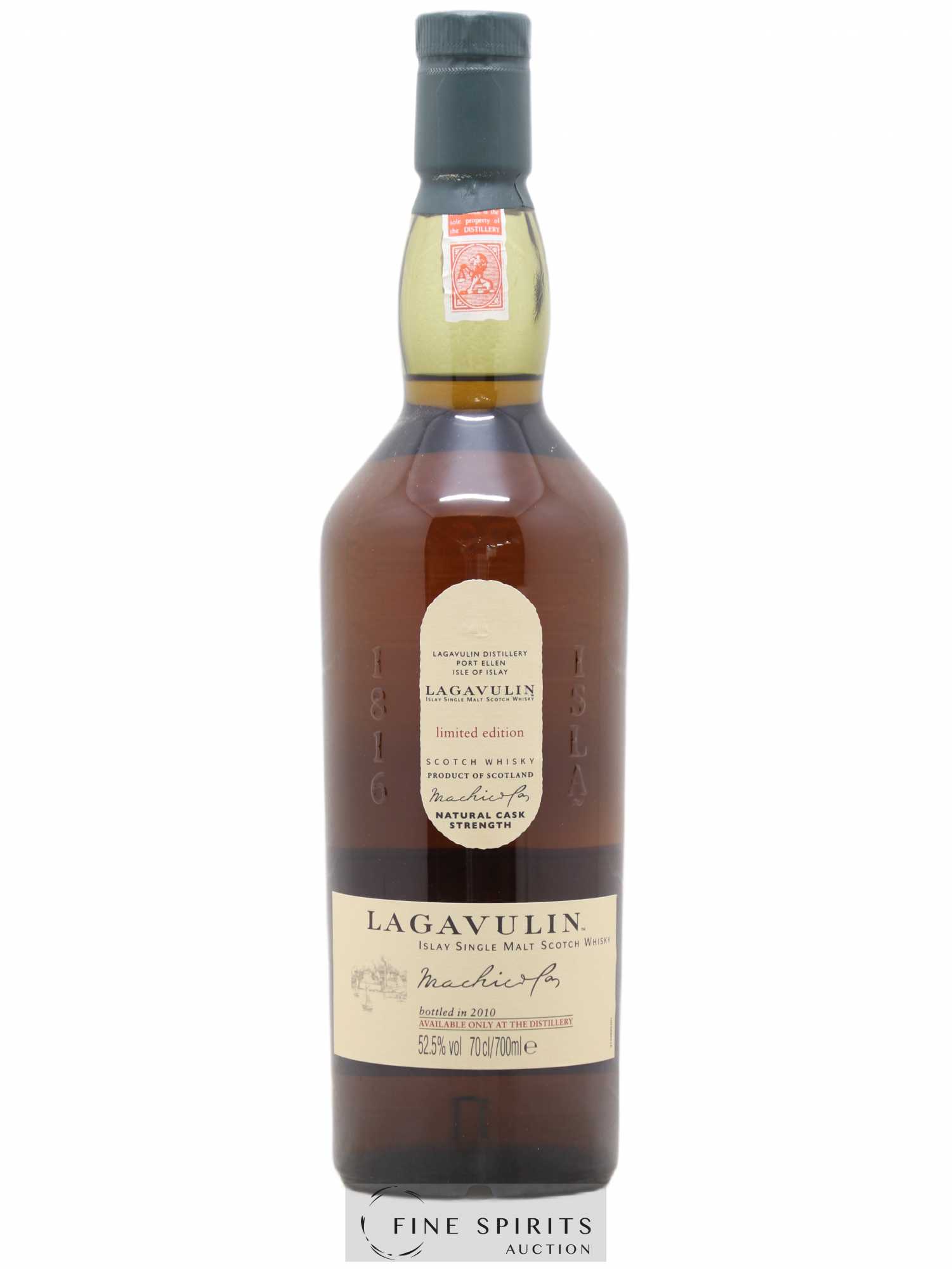 Lagavulin Of. Natural Cask Strength bottled 2010 Available only at the Distillery Limited Edition