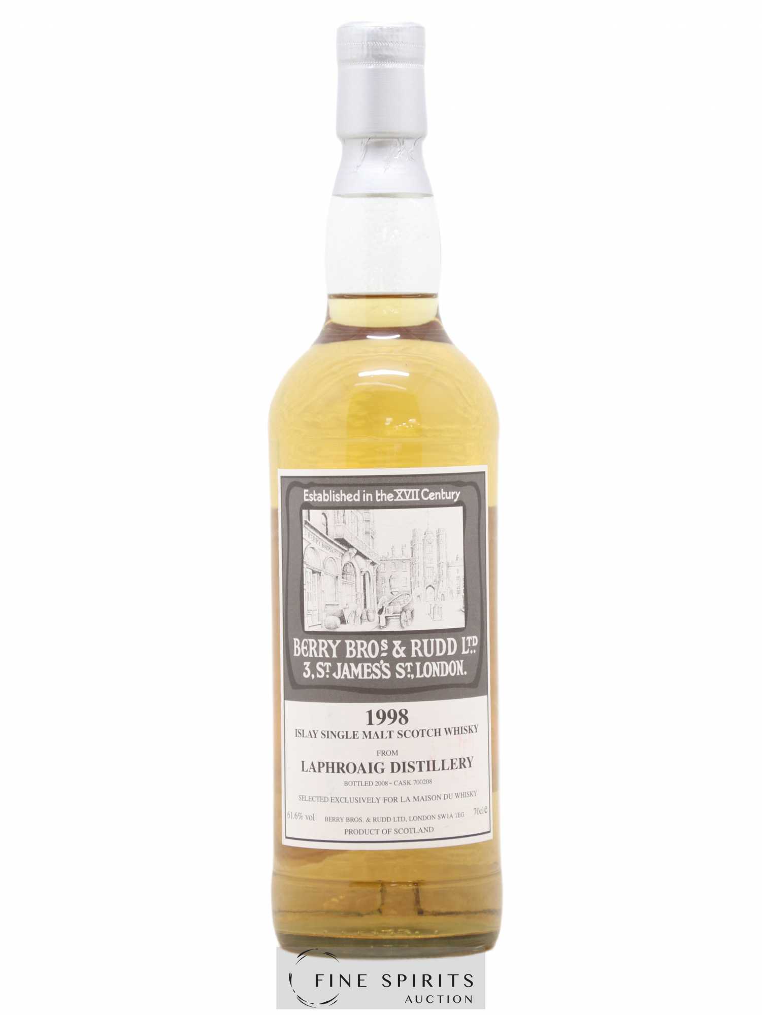 Laphroaig 1998 Berry Bros & Rudd Cask 700208 - bottled 2008 LMDW